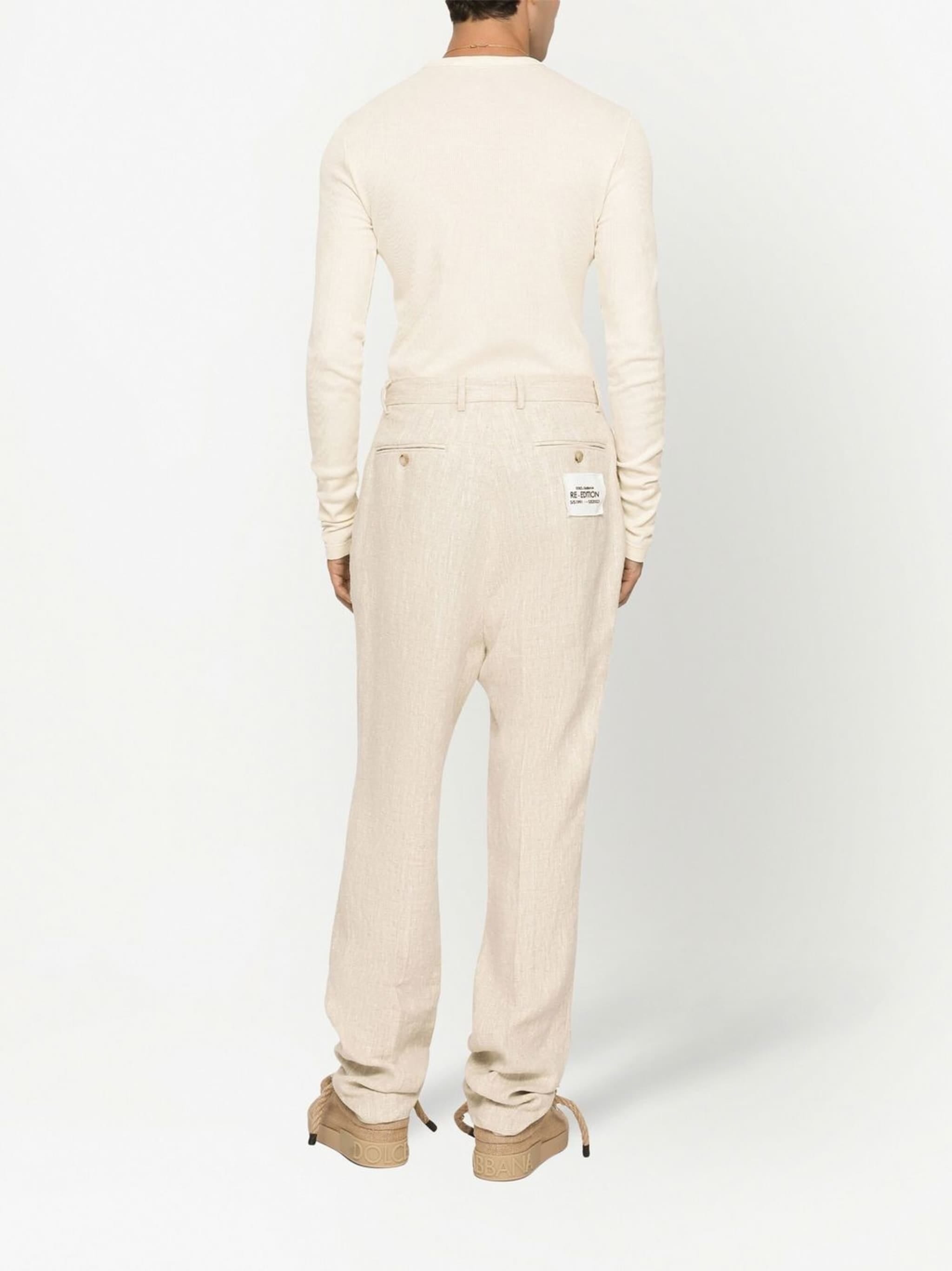 Dolce & Gabbana Dolce & Gabbana Straight-Leg Tailored Linen Trousers