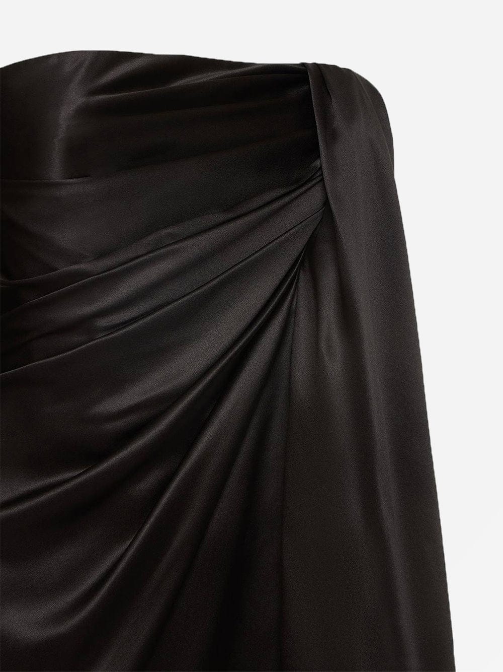 Dolce & Gabbana Strapless Draped Stretch-Satin Mini Dress