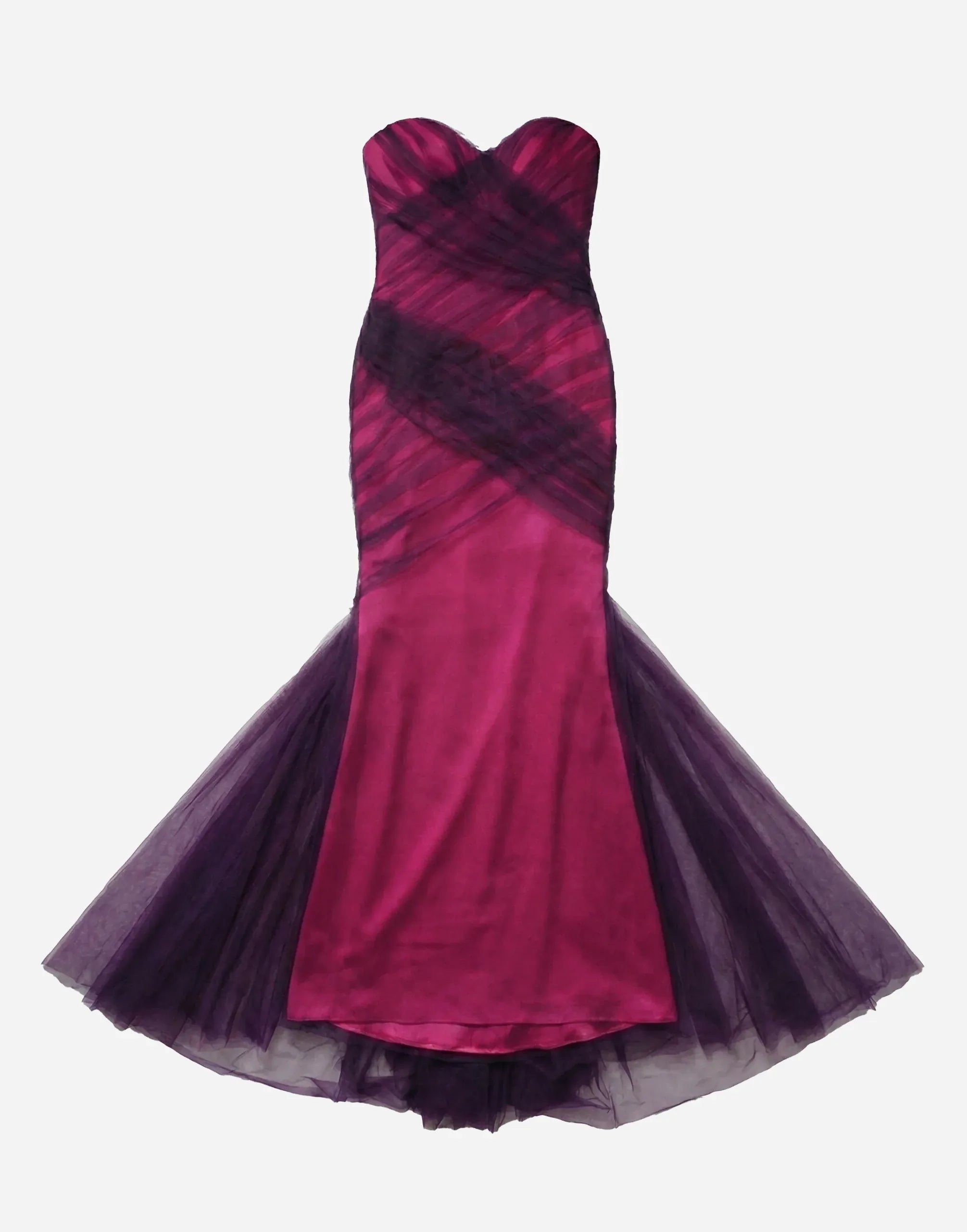 Dolce & Gabbana Strapless Ombre Tulle Mermaid Gown