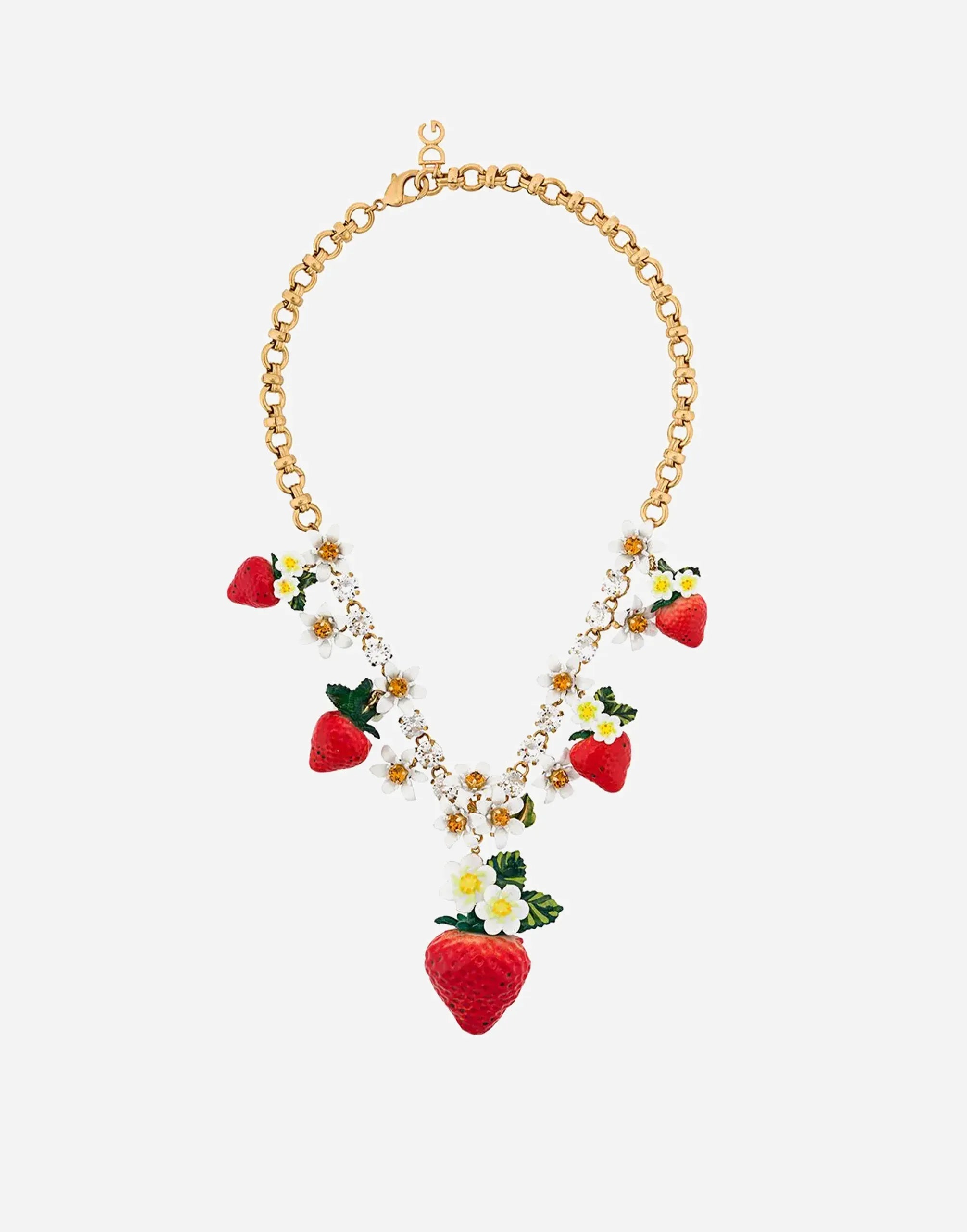 Dolce & Gabbana Strawberry Charm Necklace