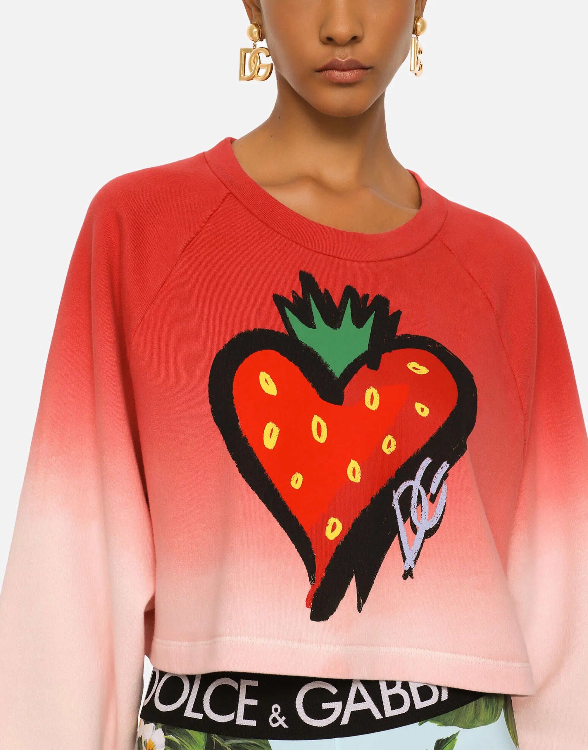 Dolce & Gabbana Dolce & Gabbana Strawberry-Print Jersey Sweatshirt