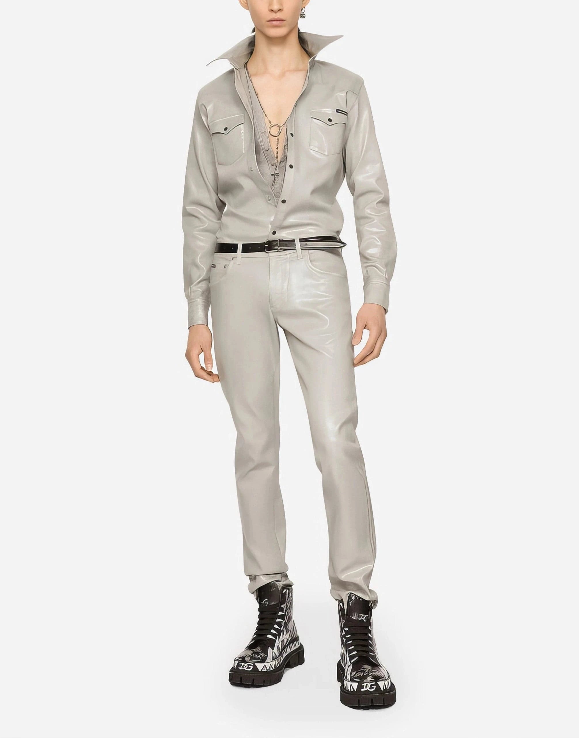 Dolce & Gabbana Stretch Denim Shirt