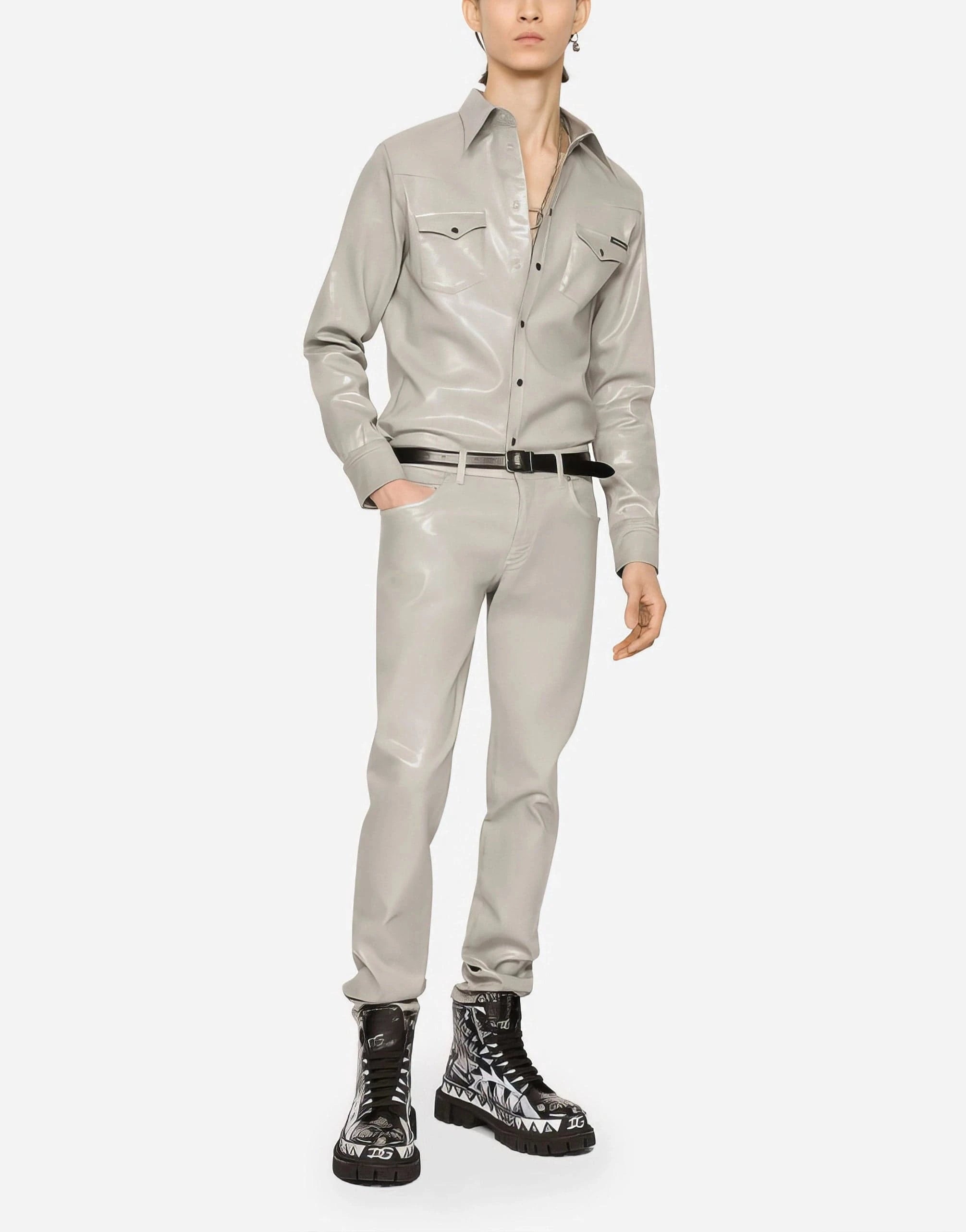 Dolce & Gabbana Stretch Denim Shirt