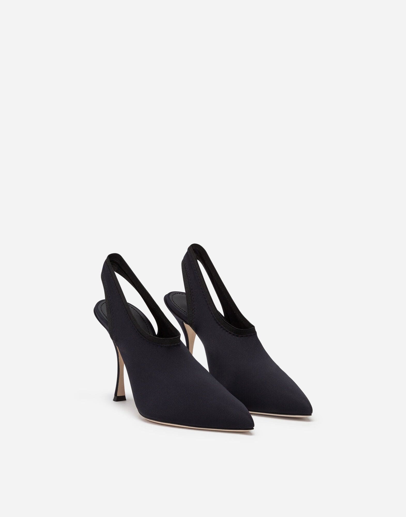 Dolce & Gabbana Stretch Jersey Slingbacks