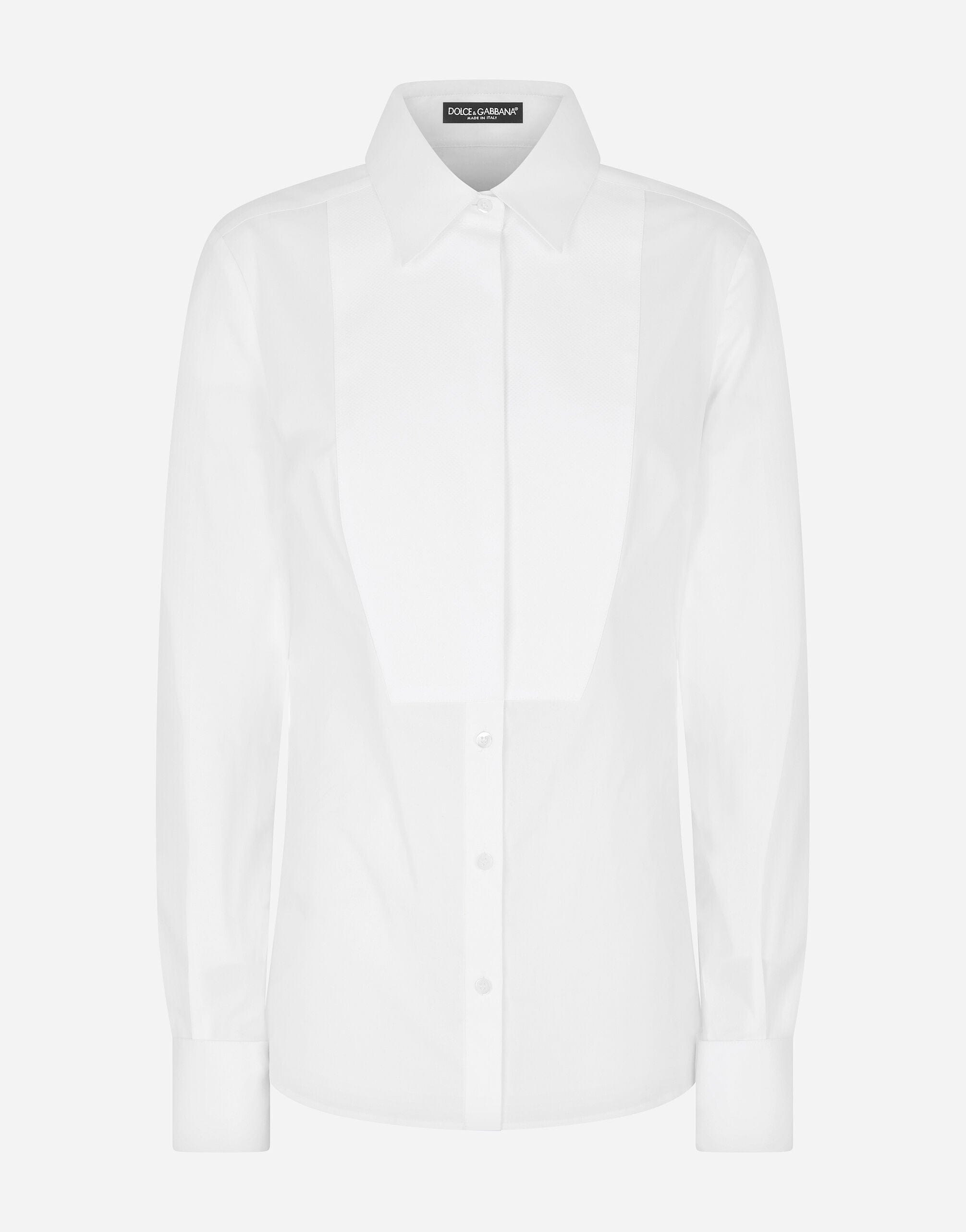 Dolce & Gabbana Stretch-Poplin Tuxedo Shirt