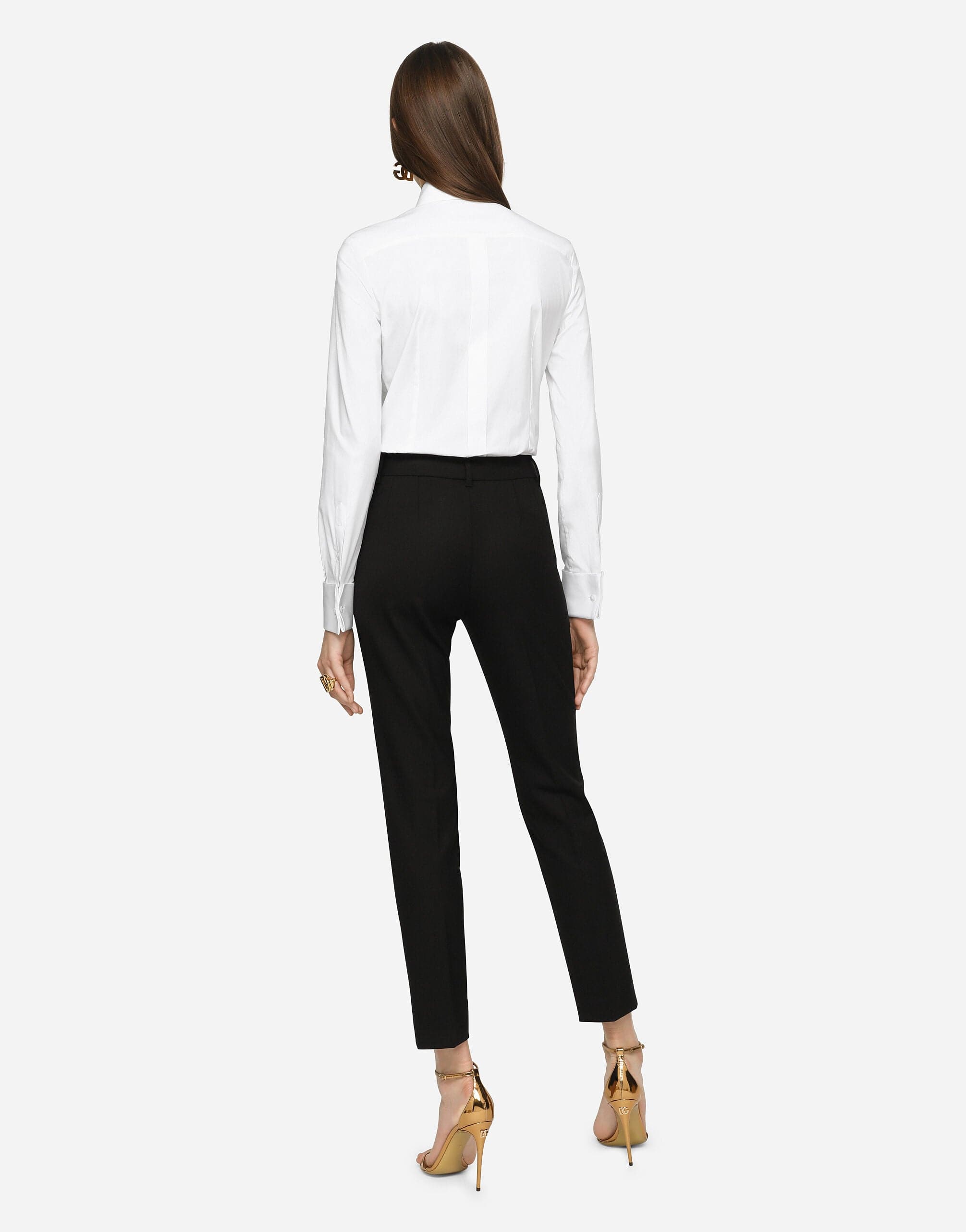 Dolce & Gabbana Stretch-Poplin Tuxedo Shirt