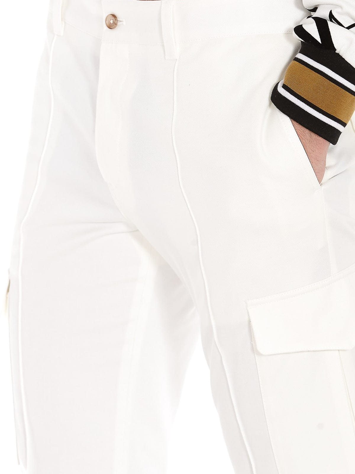 Dolce & Gabbana Striped Bottom Cargo Track Pants