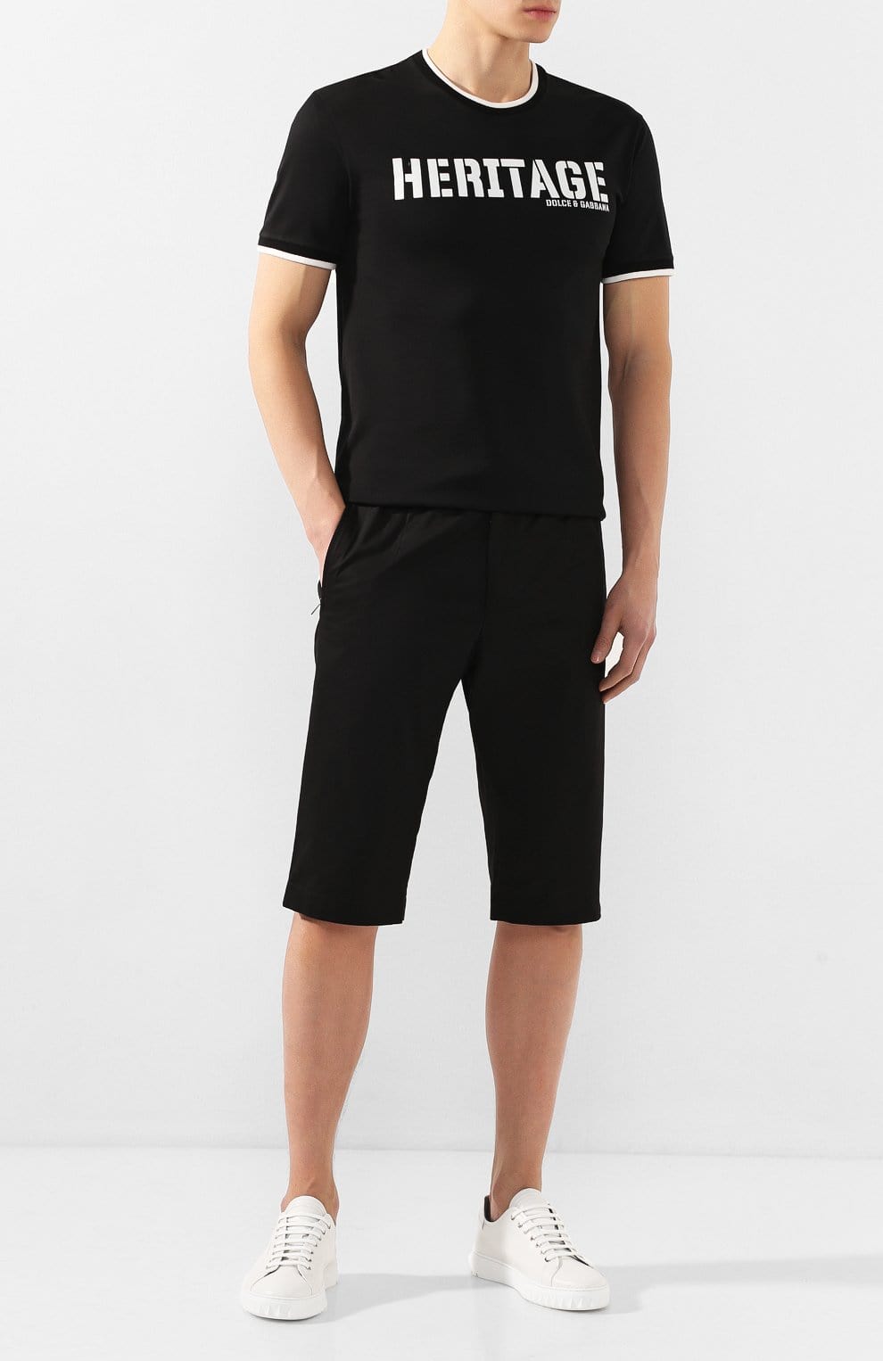 Dolce & Gabbana Striped Cotton Bermuda Shorts