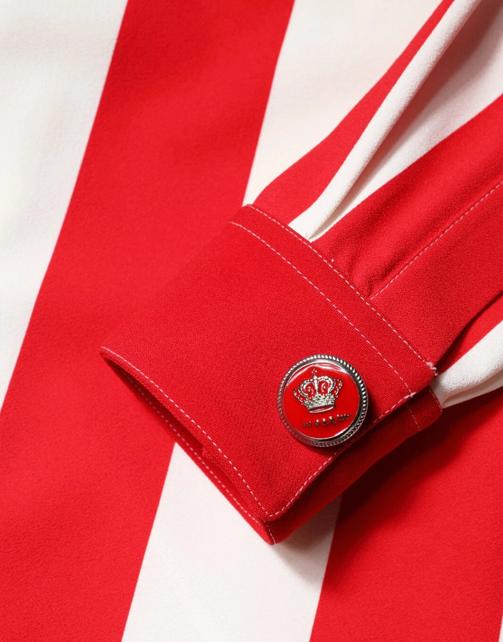 Dolce & Gabbana Striped Crepe De Chine Shirt Minidress