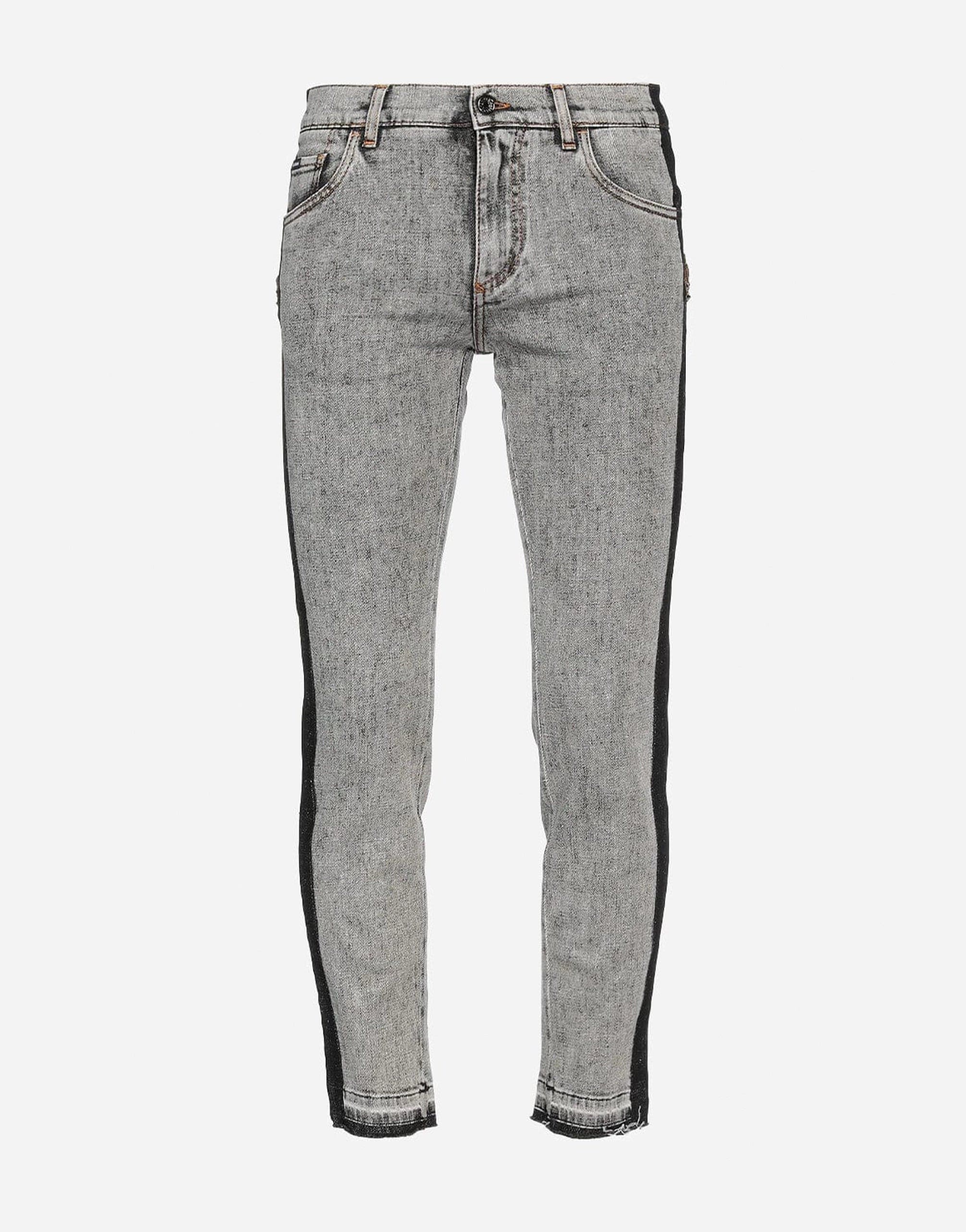 Dolce & Gabbana Striped Crown Embellished Skinny Jeans