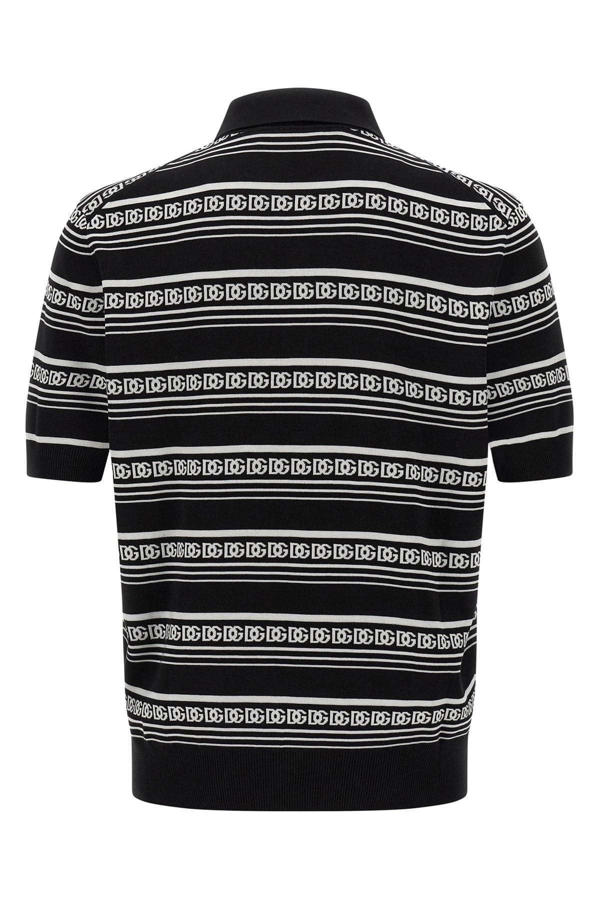 Dolce & Gabbana Dolce & Gabbana Striped Knitted Polo Shirt