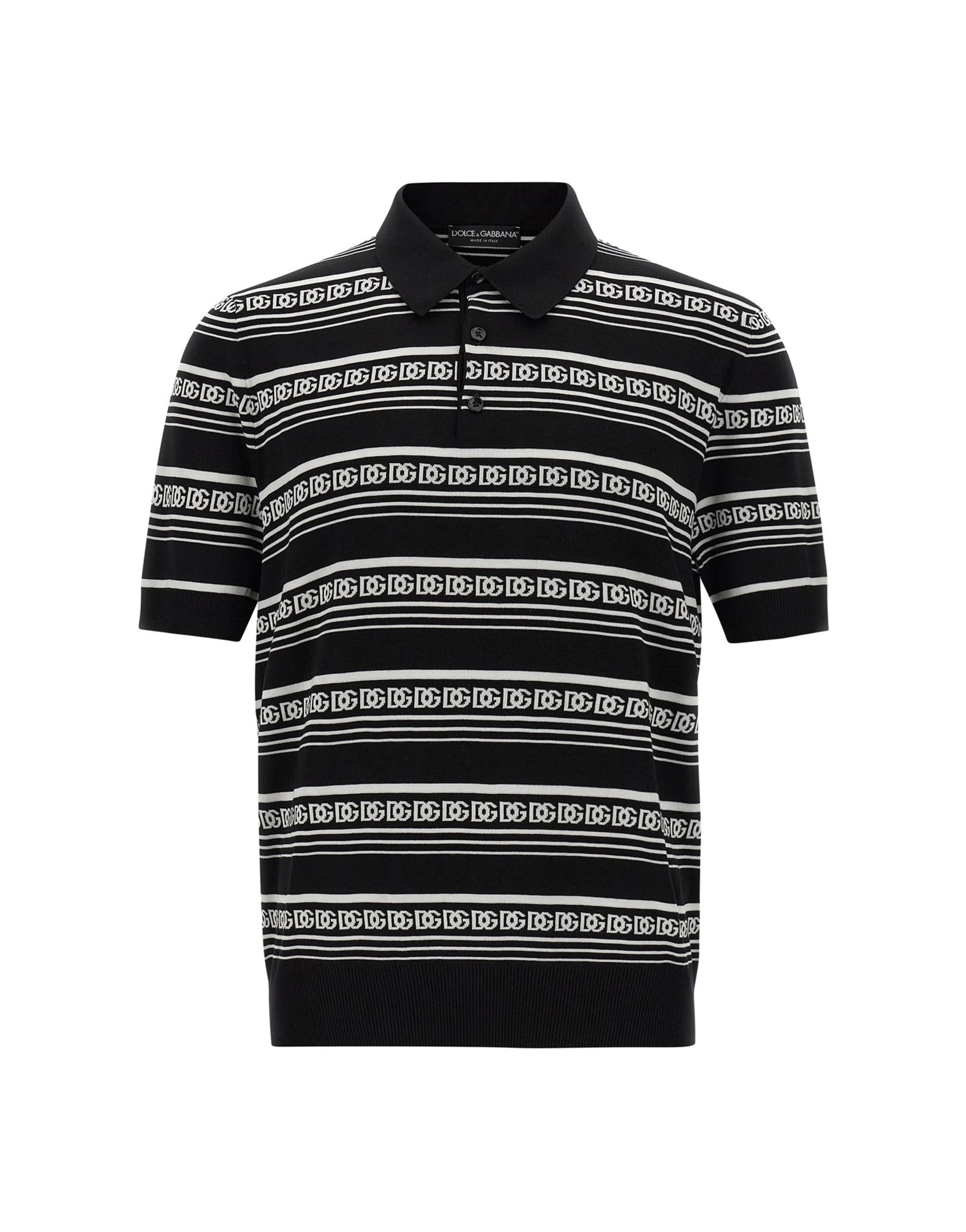 Dolce & Gabbana Dolce & Gabbana Striped Knitted Polo Shirt