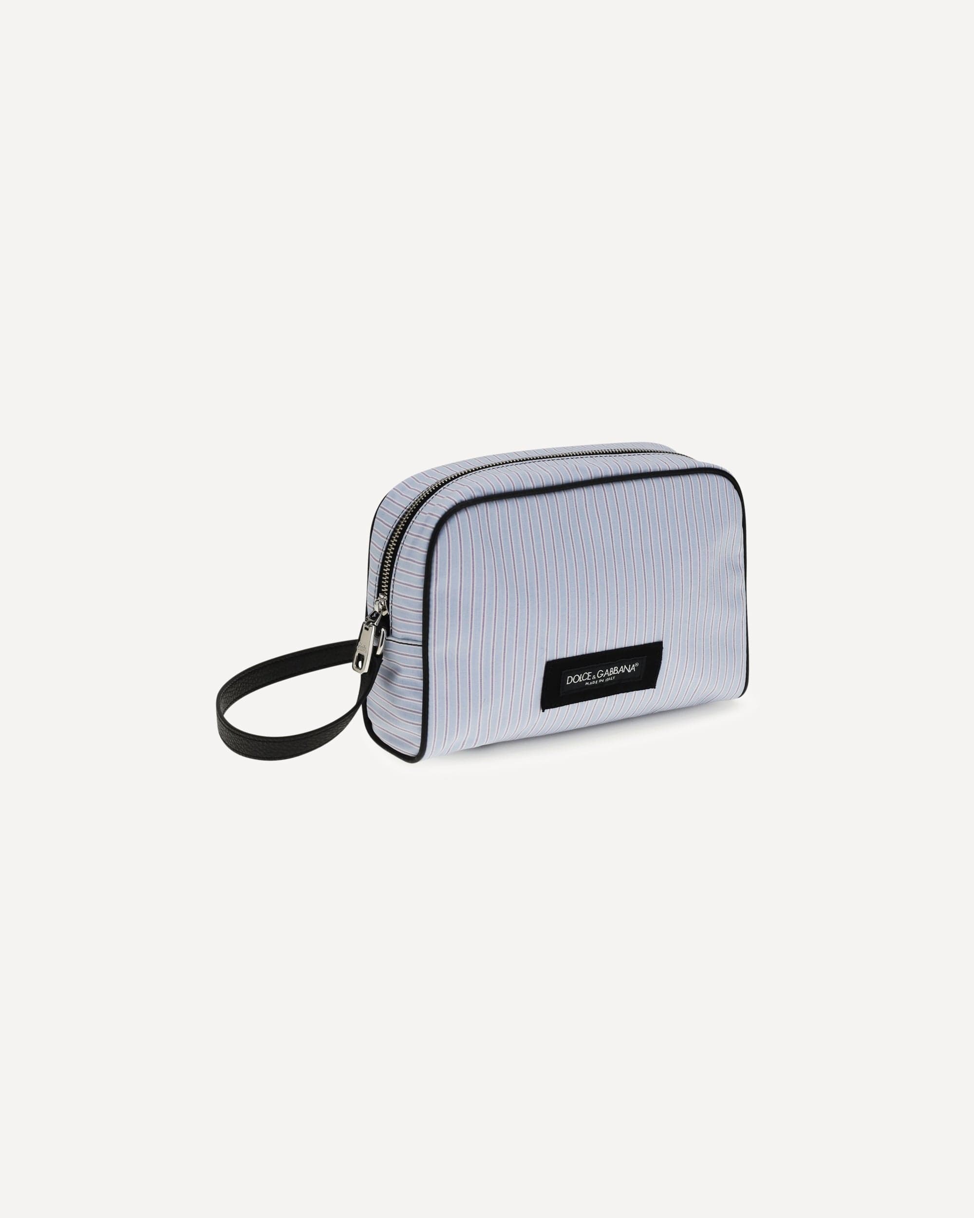 Dolce & Gabbana Striped Poplin And Leather Handbag - alternate view