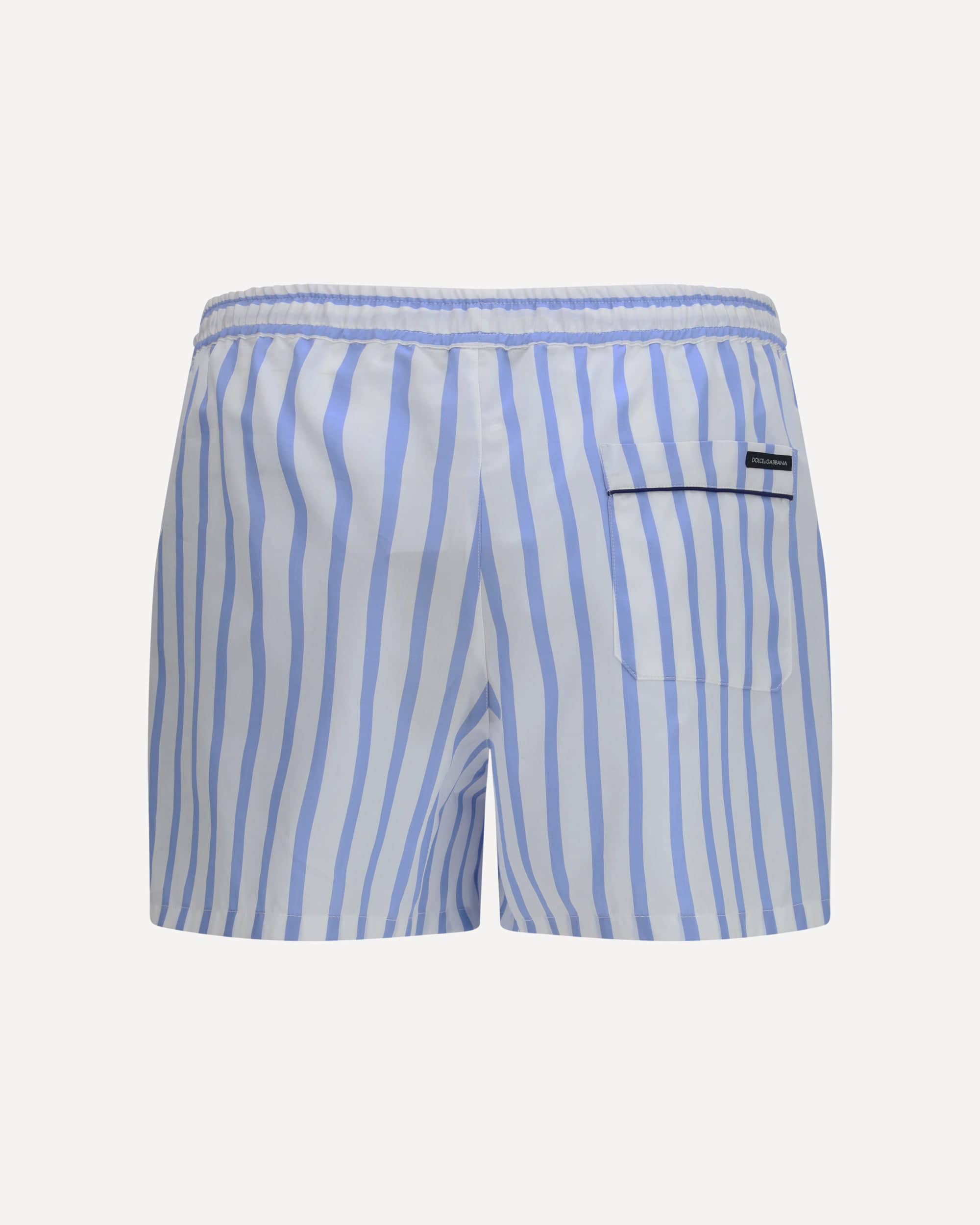 Striped Poplin Bermuda Shorts - alternate view