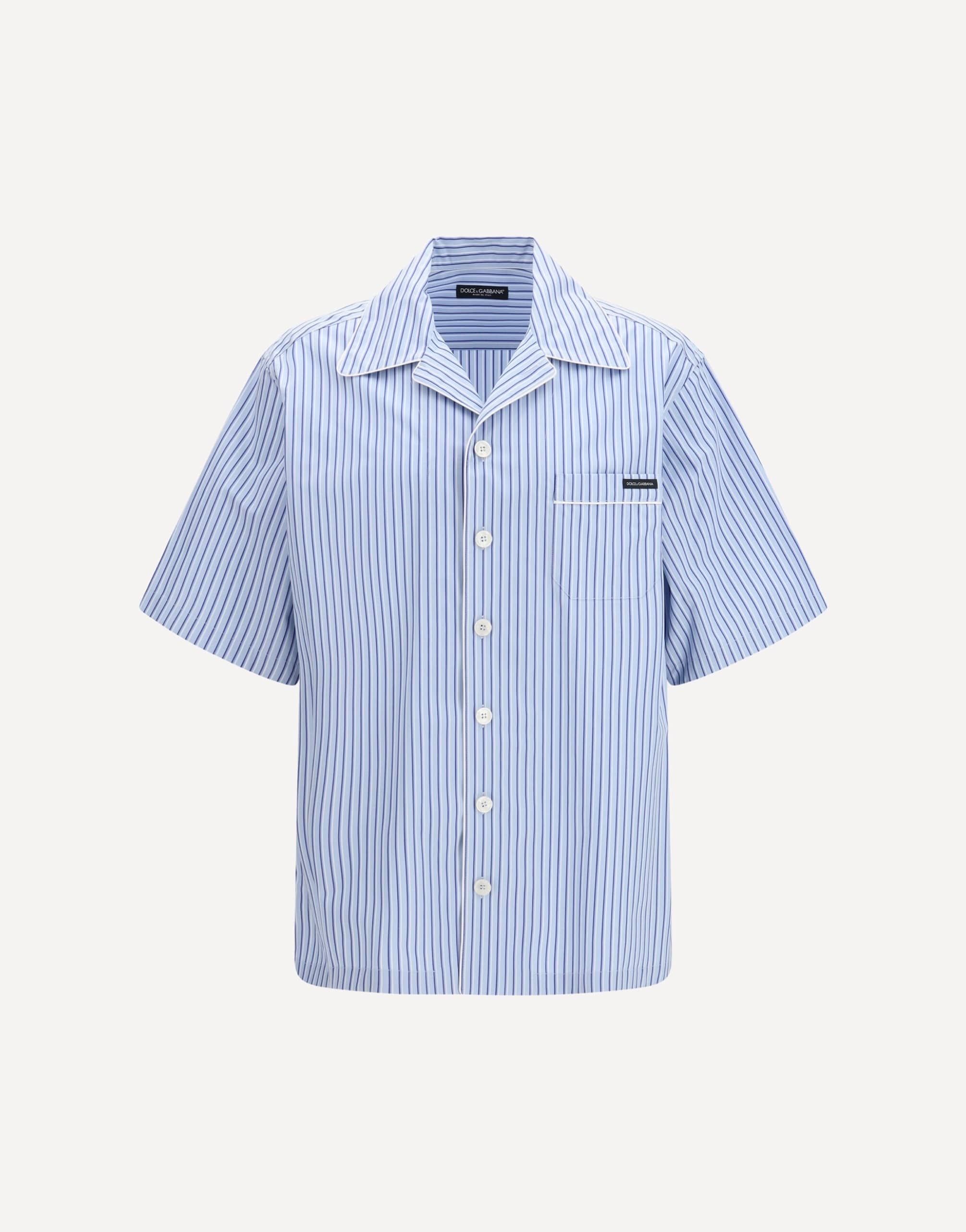 Dolce & Gabbana Striped Poplin Hawaii Shirt