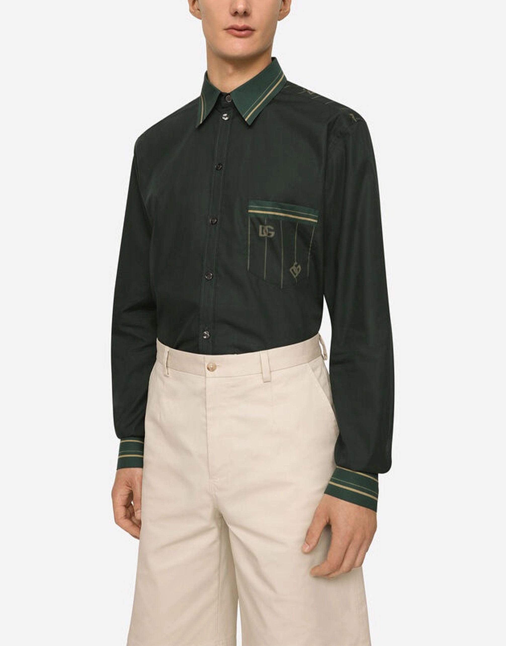 Dolce & Gabbana Striped-Print Martini-Fit Shirt