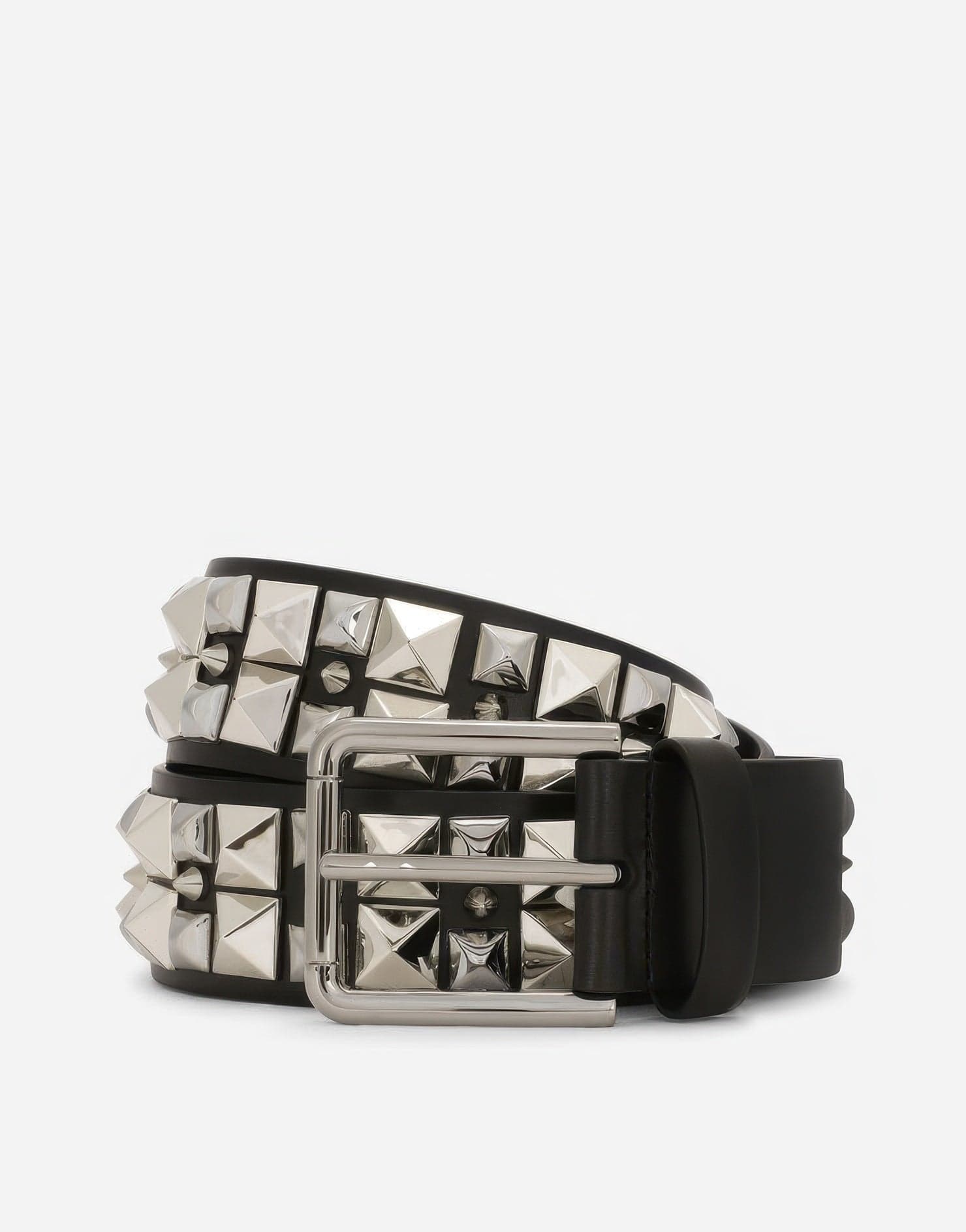 Dolce & Gabbana Stud-Detail Leather Belt