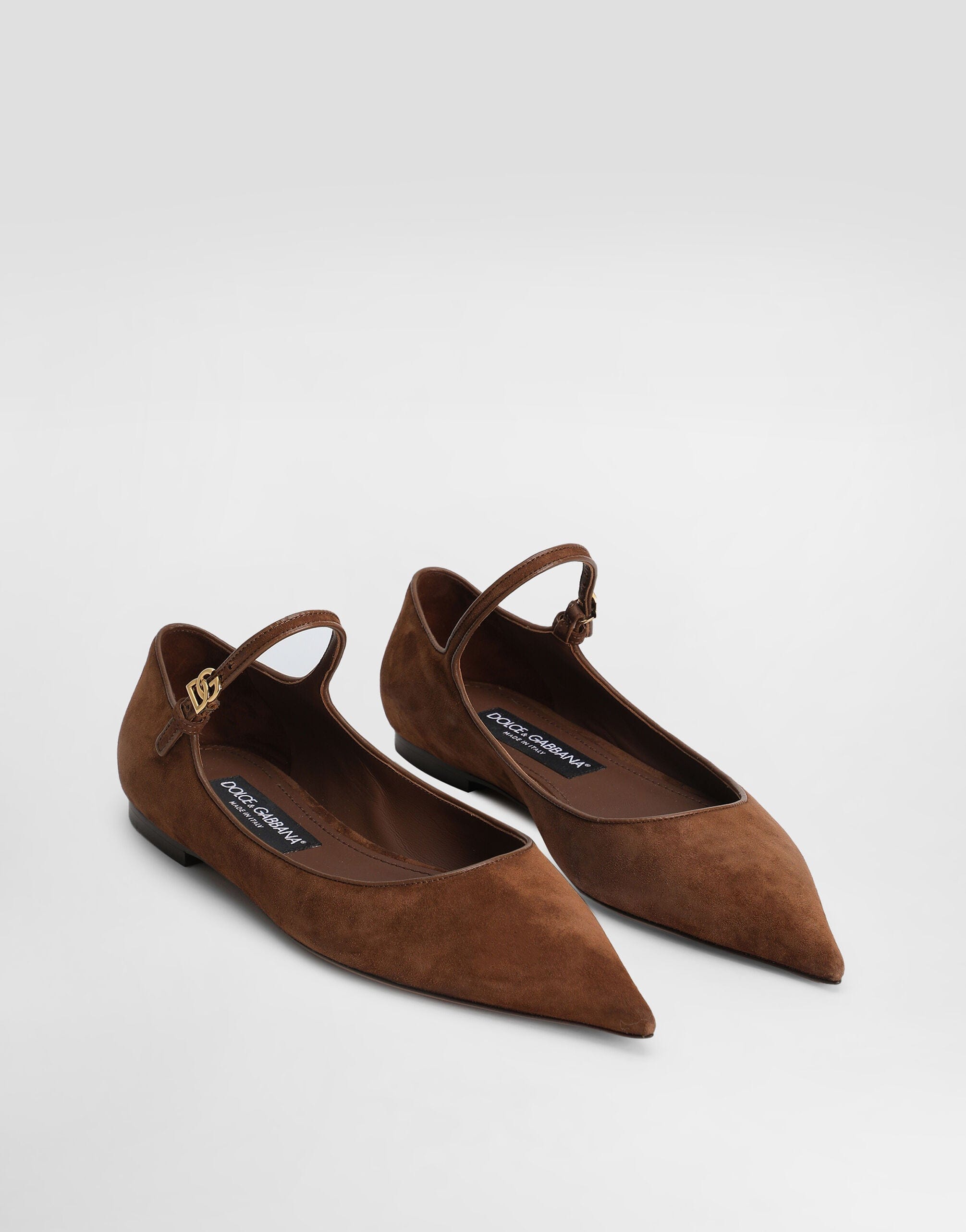 Dolce & Gabbana Suede And Leather Ballet Flats
