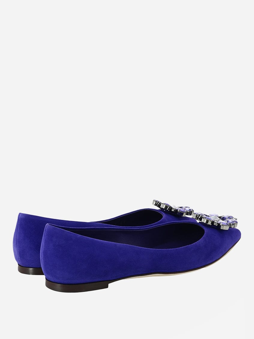 Dolce & Gabbana Suede Crystal-Embellished Flats