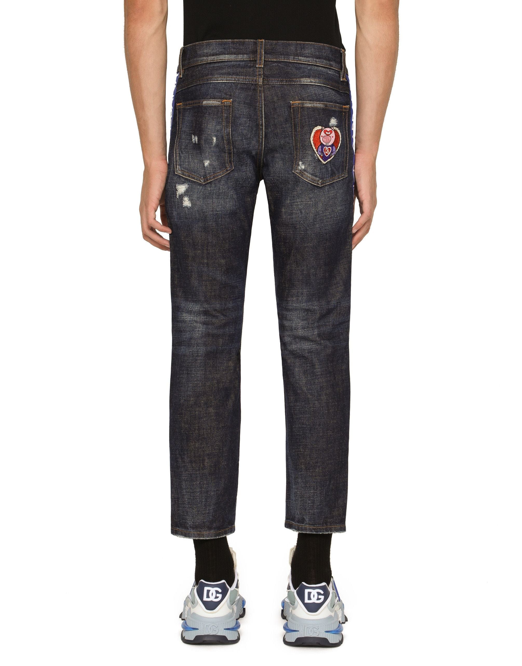 Dolce & Gabbana Super-Pig Tape Logo Jeans