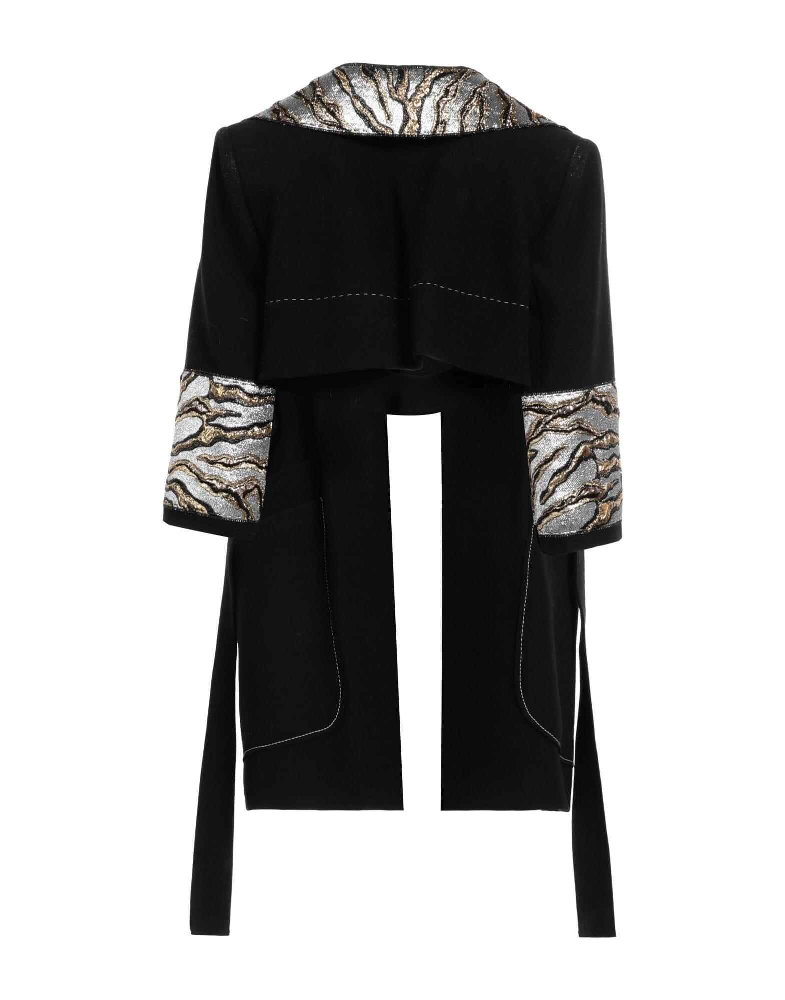 Dolce & Gabbana Tailored Coat with Metallic Jacquard Collar and Cuff Panels