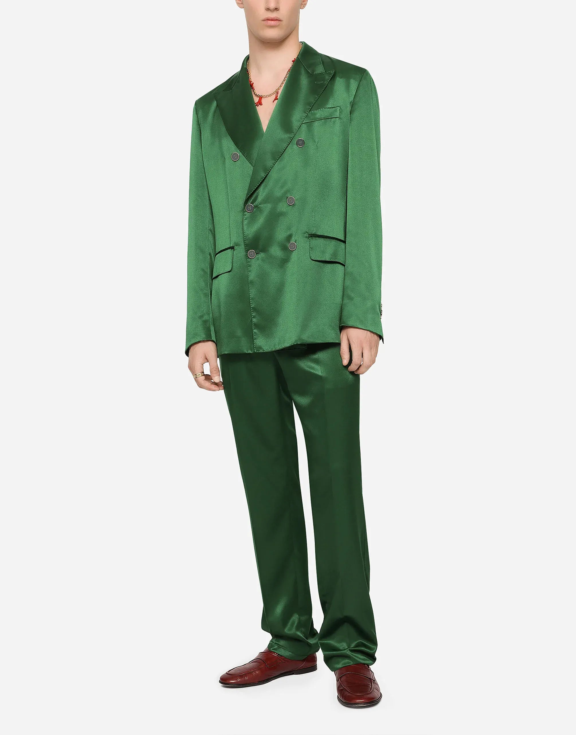 Dolce & Gabbana Tailored Double-Breasted Satin Blazer