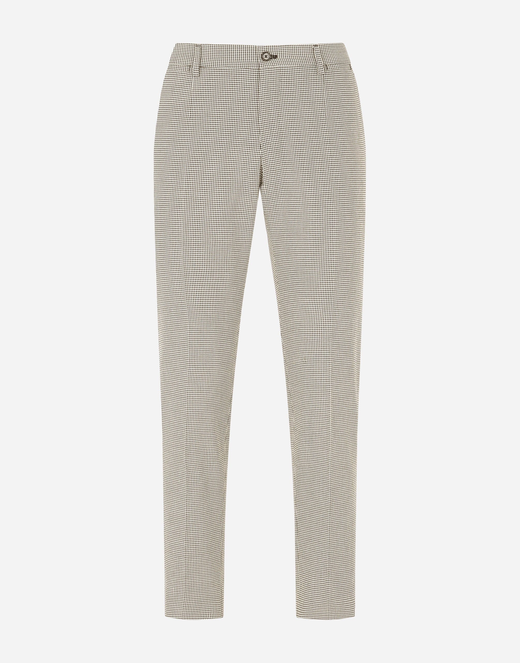 Dolce & Gabbana Tailored Houndstooth Cotton Trousers