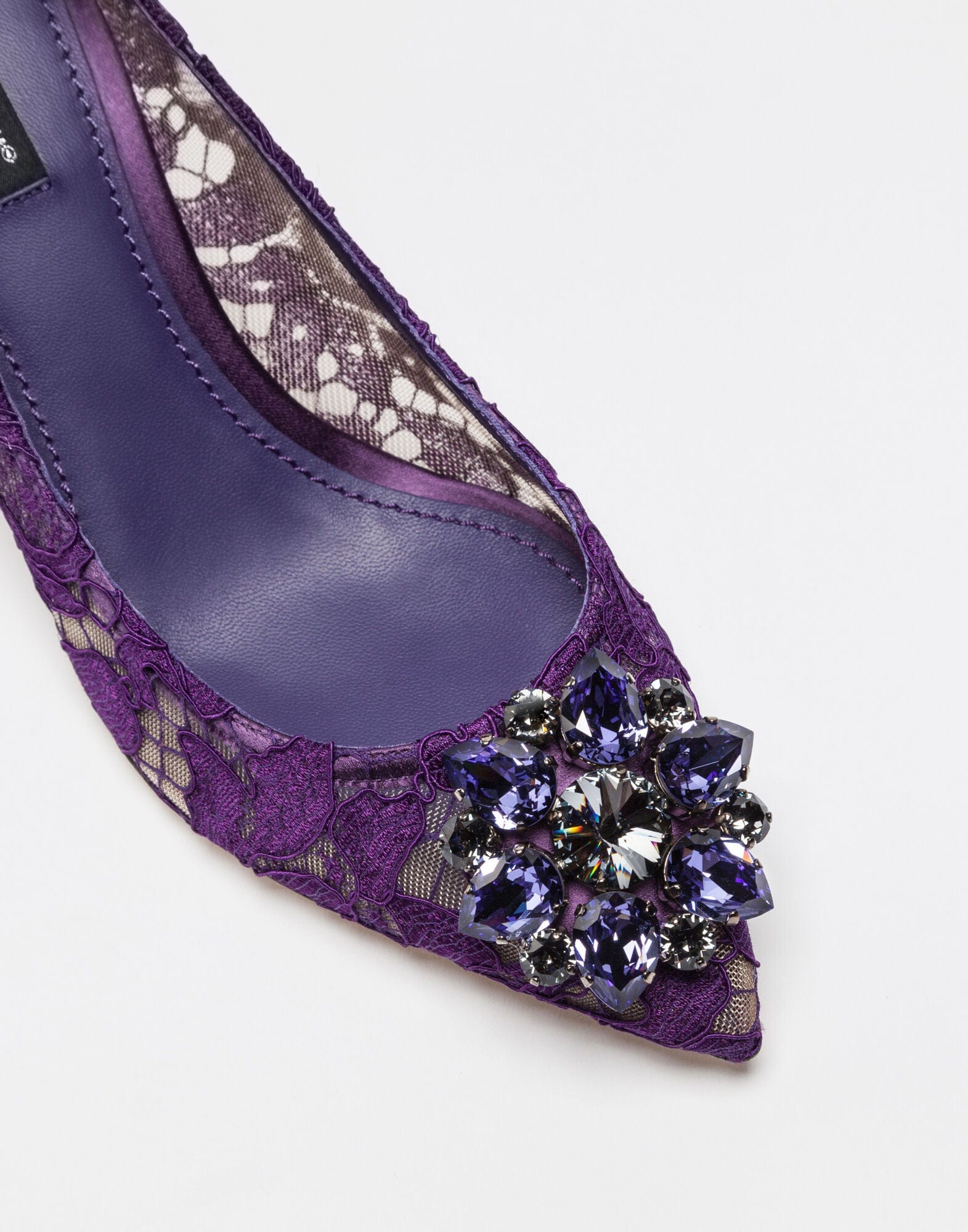 Dolce & Gabbana Taormina-Lace Crystal-Embellished Pumps