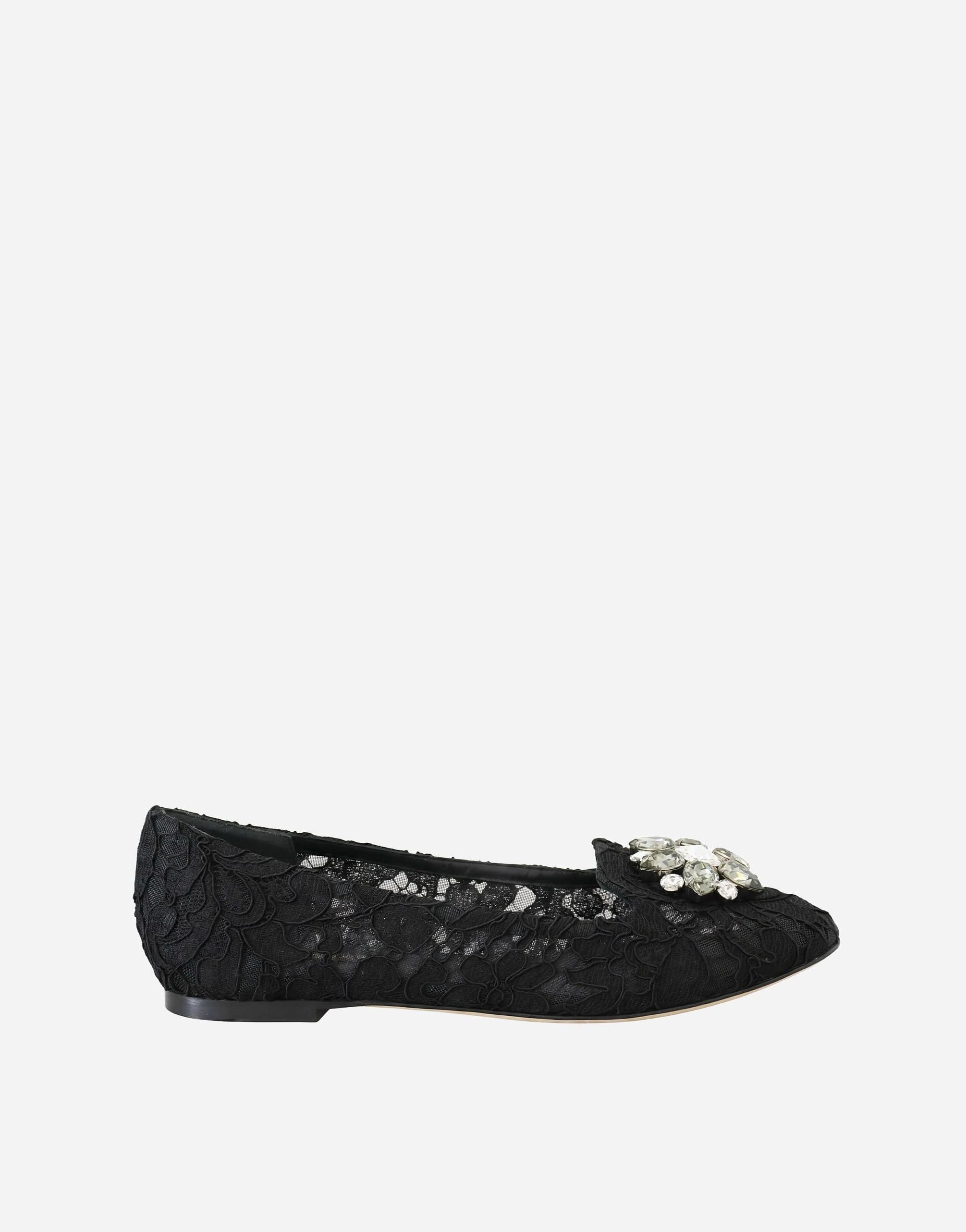 Dolce & Gabbana Taormina Lace Crystal Flats