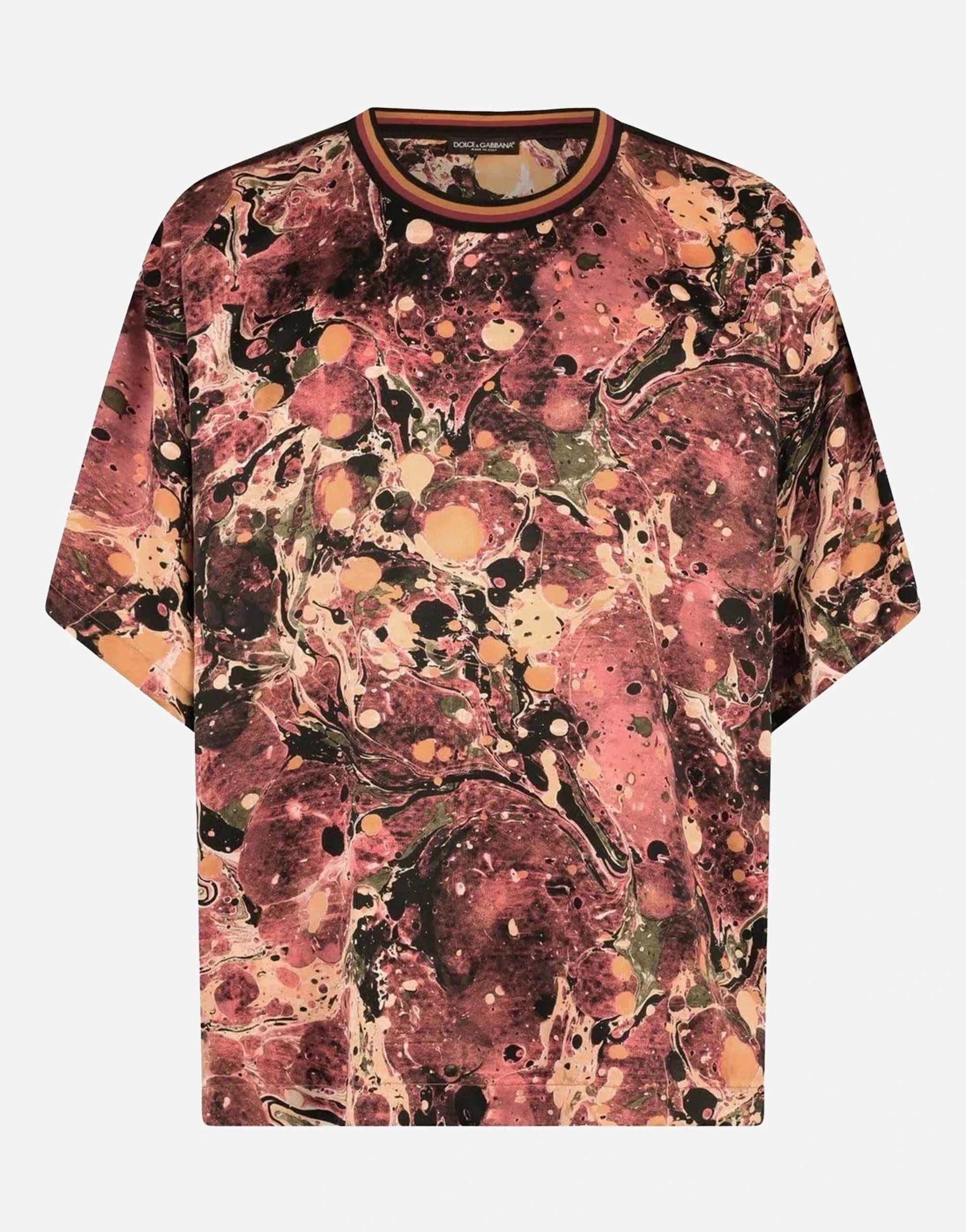 Dolce & Gabbana Technical Marble-Print T-Shirt