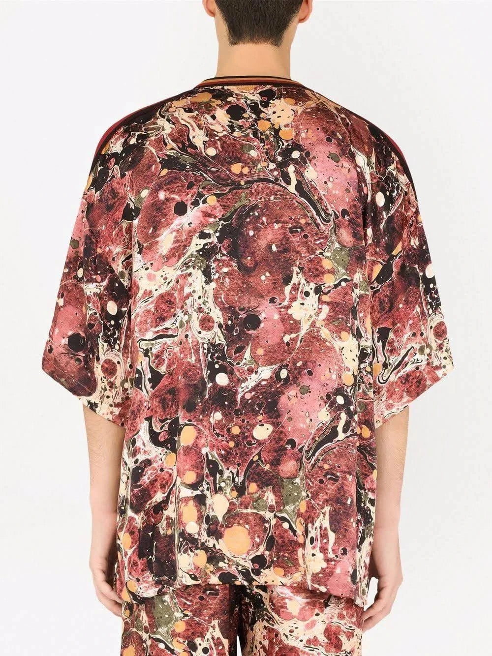 Dolce & Gabbana Technical Marble-Print T-Shirt