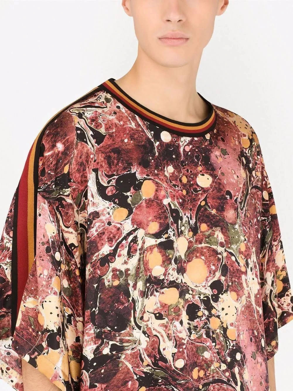 Dolce & Gabbana Technical Marble-Print T-Shirt