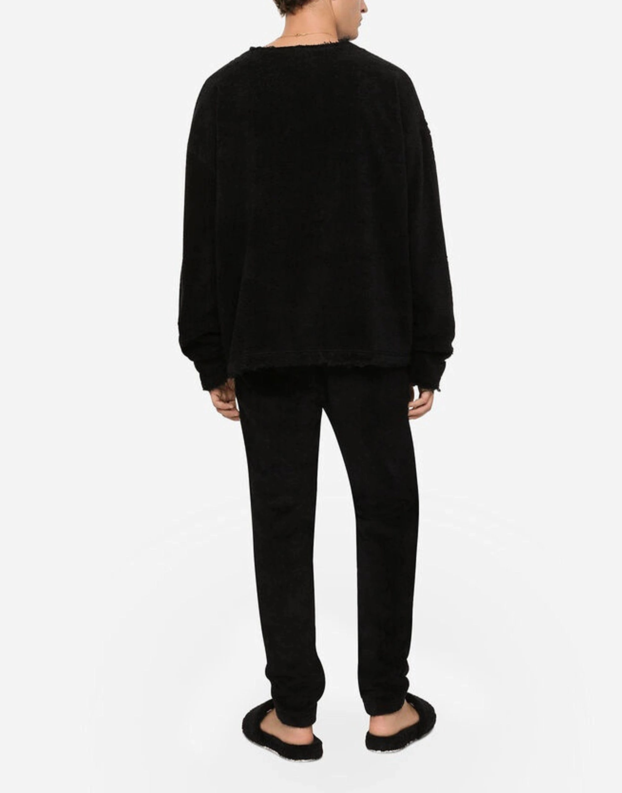 Dolce & Gabbana Terrycloth Logo-Plaque Track Pants