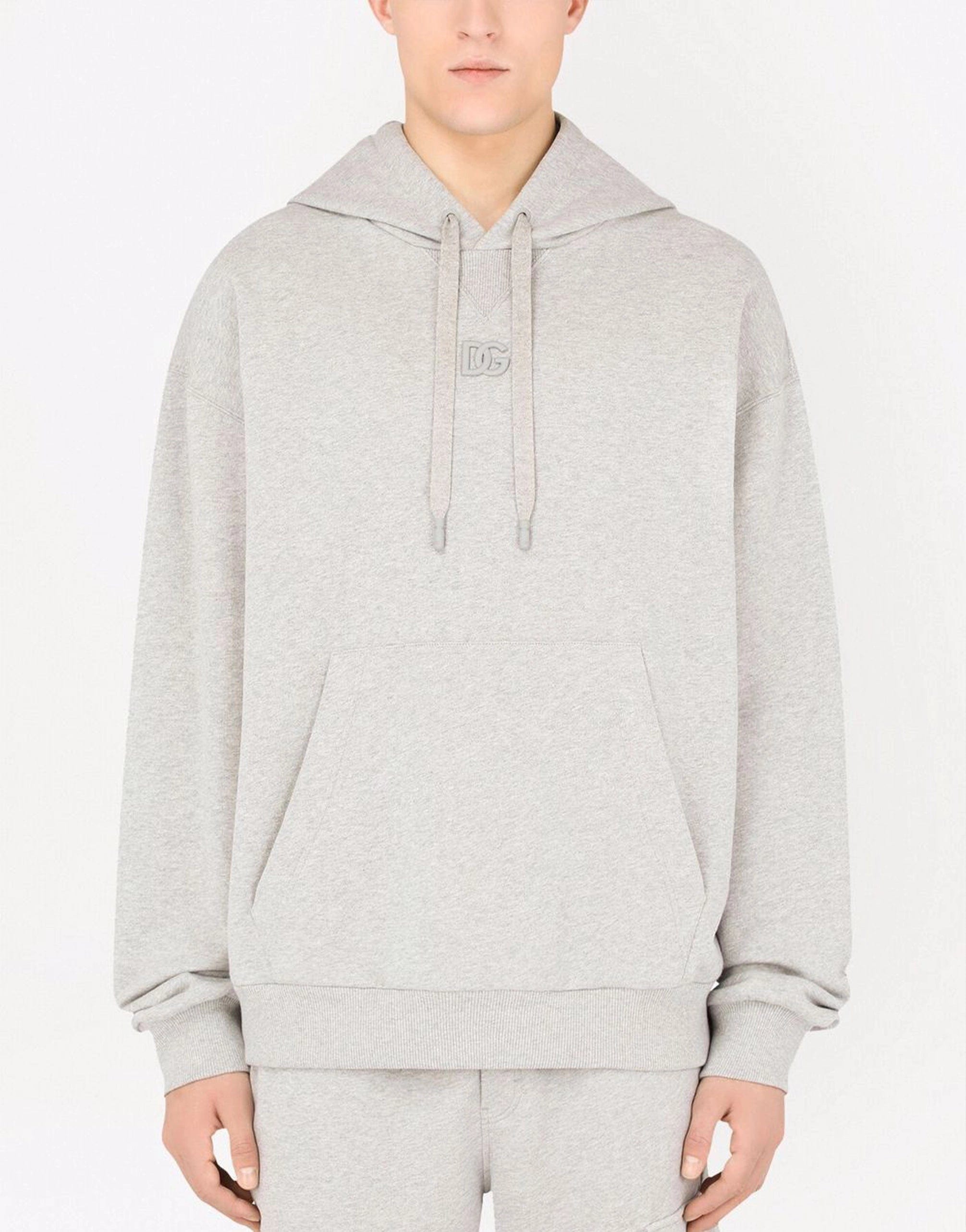 Text-Print Embroidered Hoodie