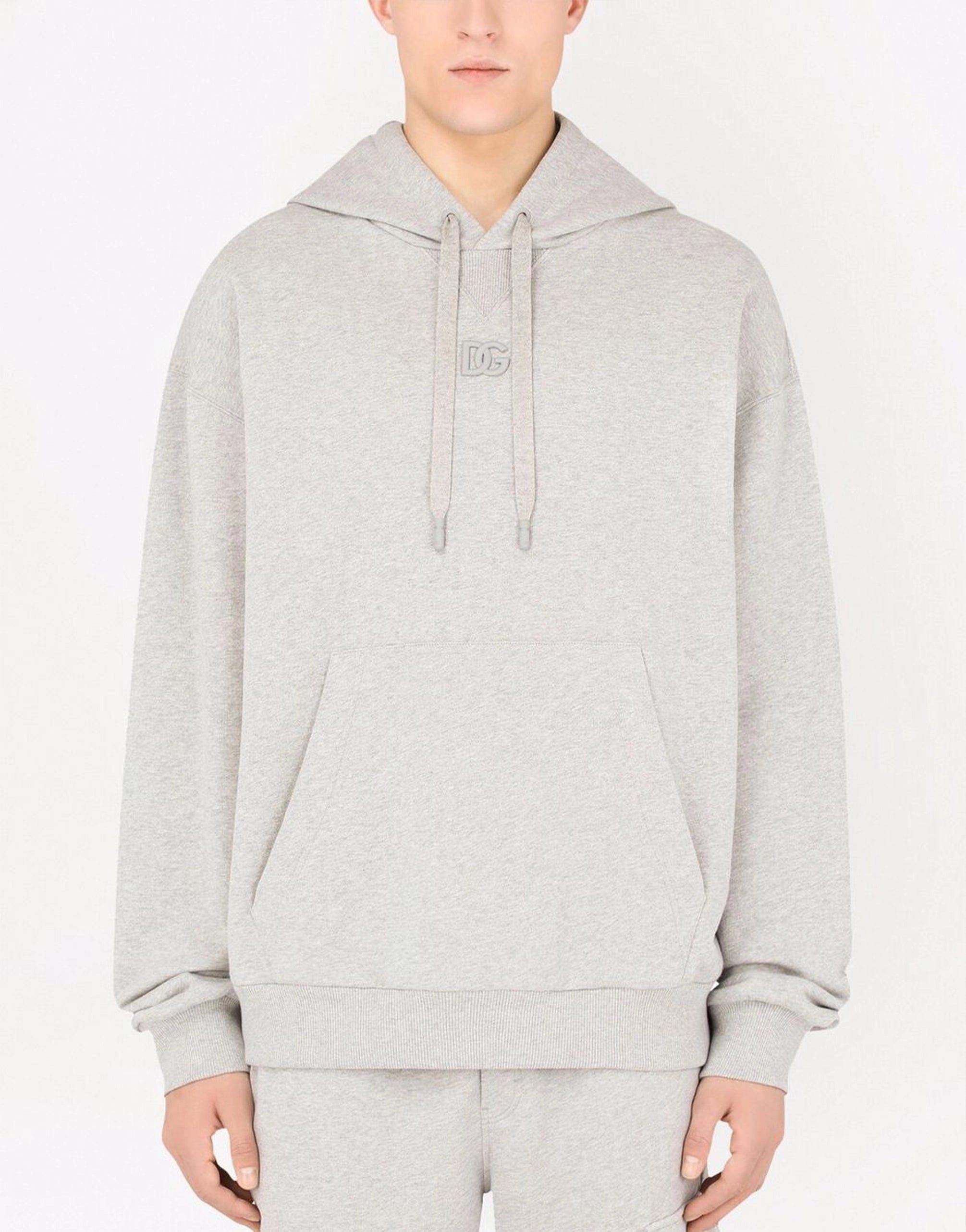 Dolce & Gabbana Text-Print Embroidered Hoodie