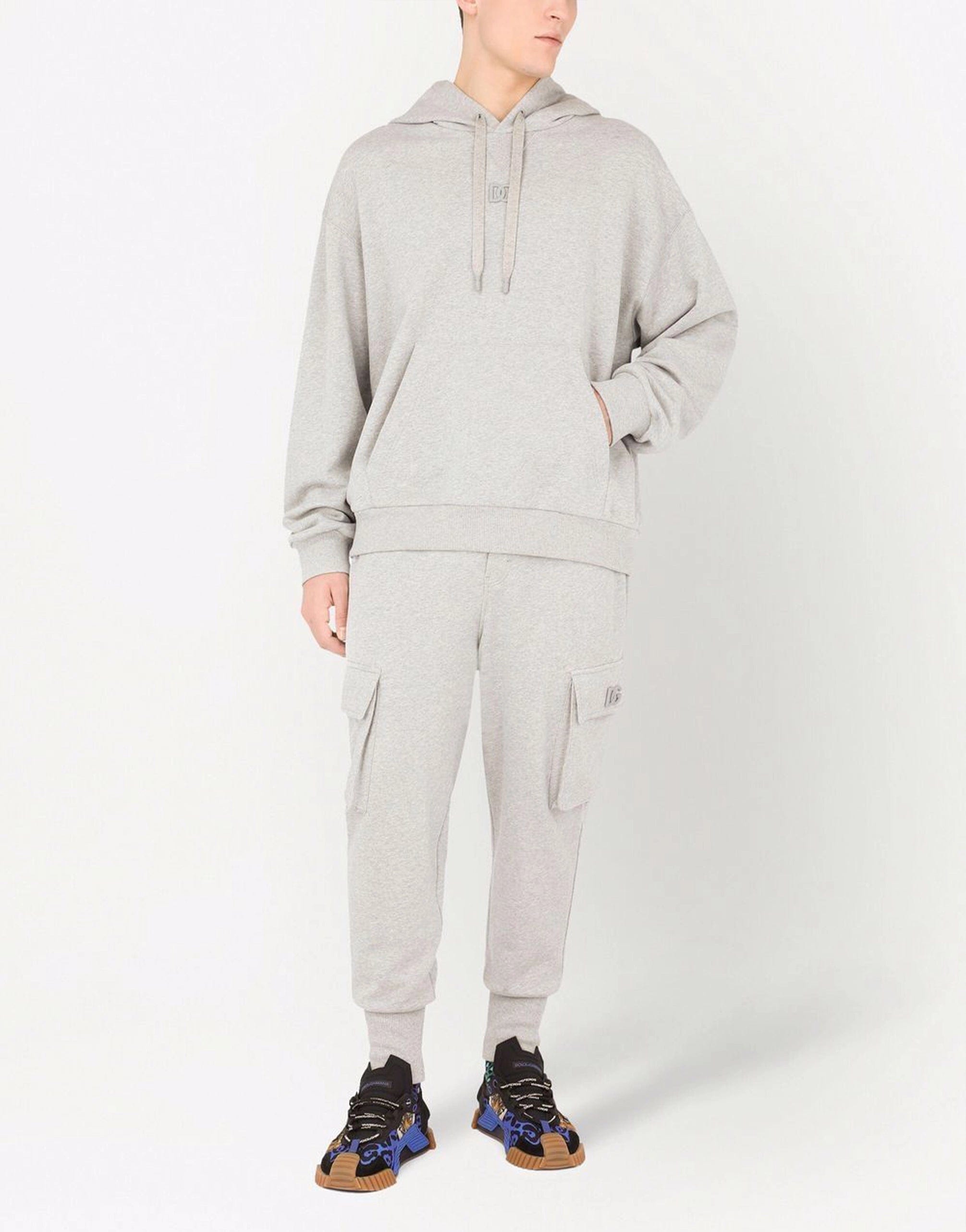 Dolce & Gabbana Text-Print Embroidered Hoodie