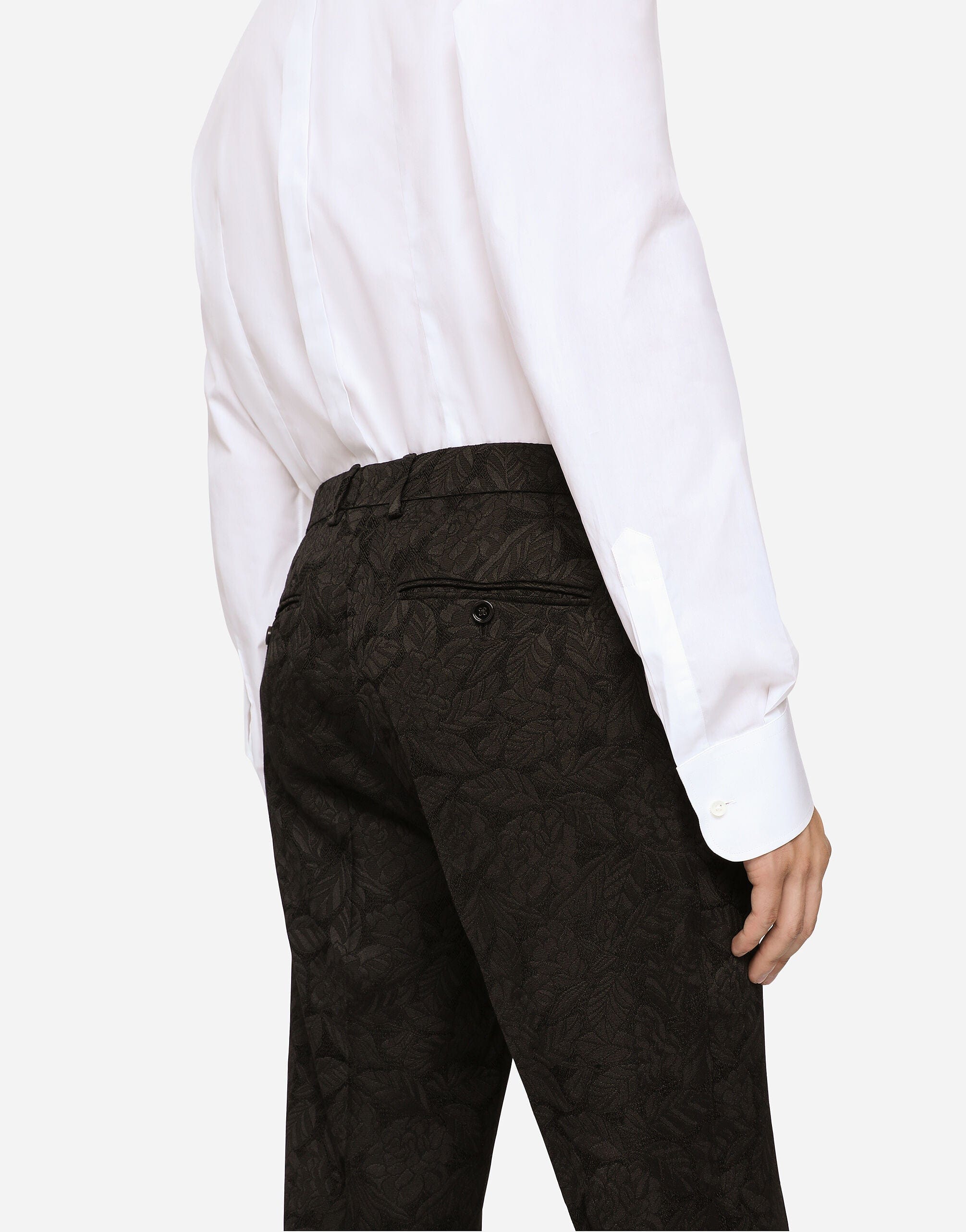 Dolce & Gabbana Three-Piece Floral Jacquard Martini Suit