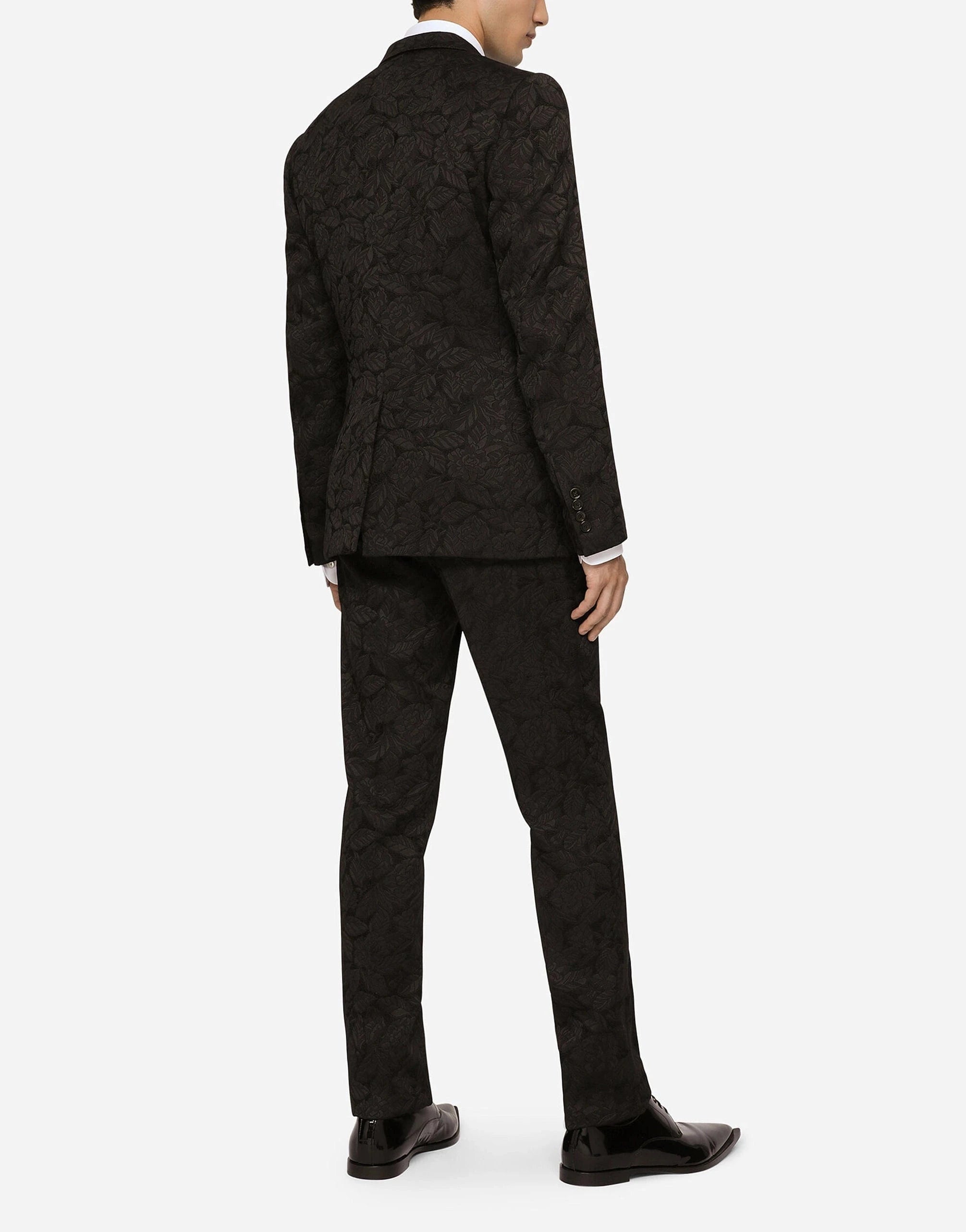 Dolce & Gabbana Three-Piece Floral Jacquard Martini Suit