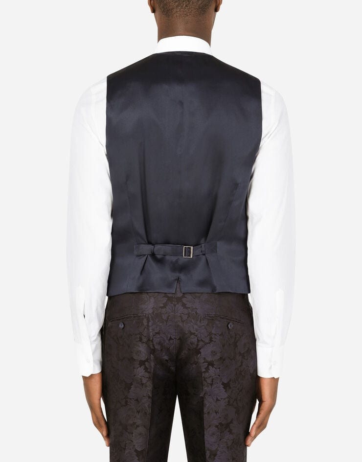 Dolce & Gabbana Three-Piece Floral Jacquard Suit