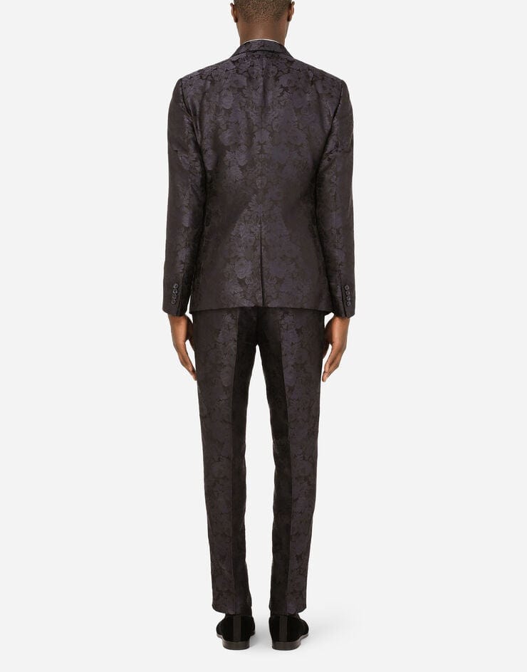 Dolce & Gabbana Three-Piece Floral Jacquard Suit