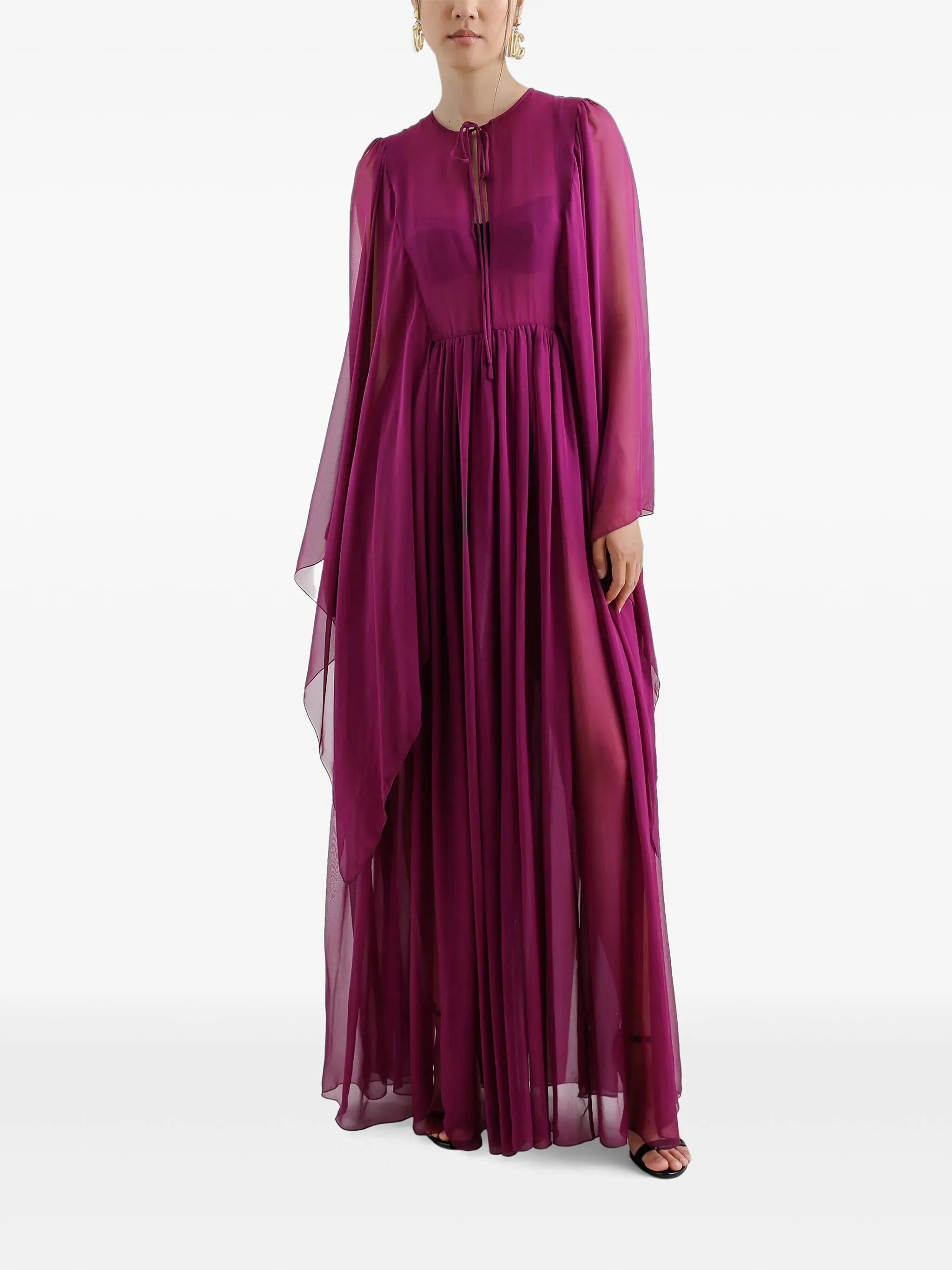 Transparent Evening Silk Dress - alternate view