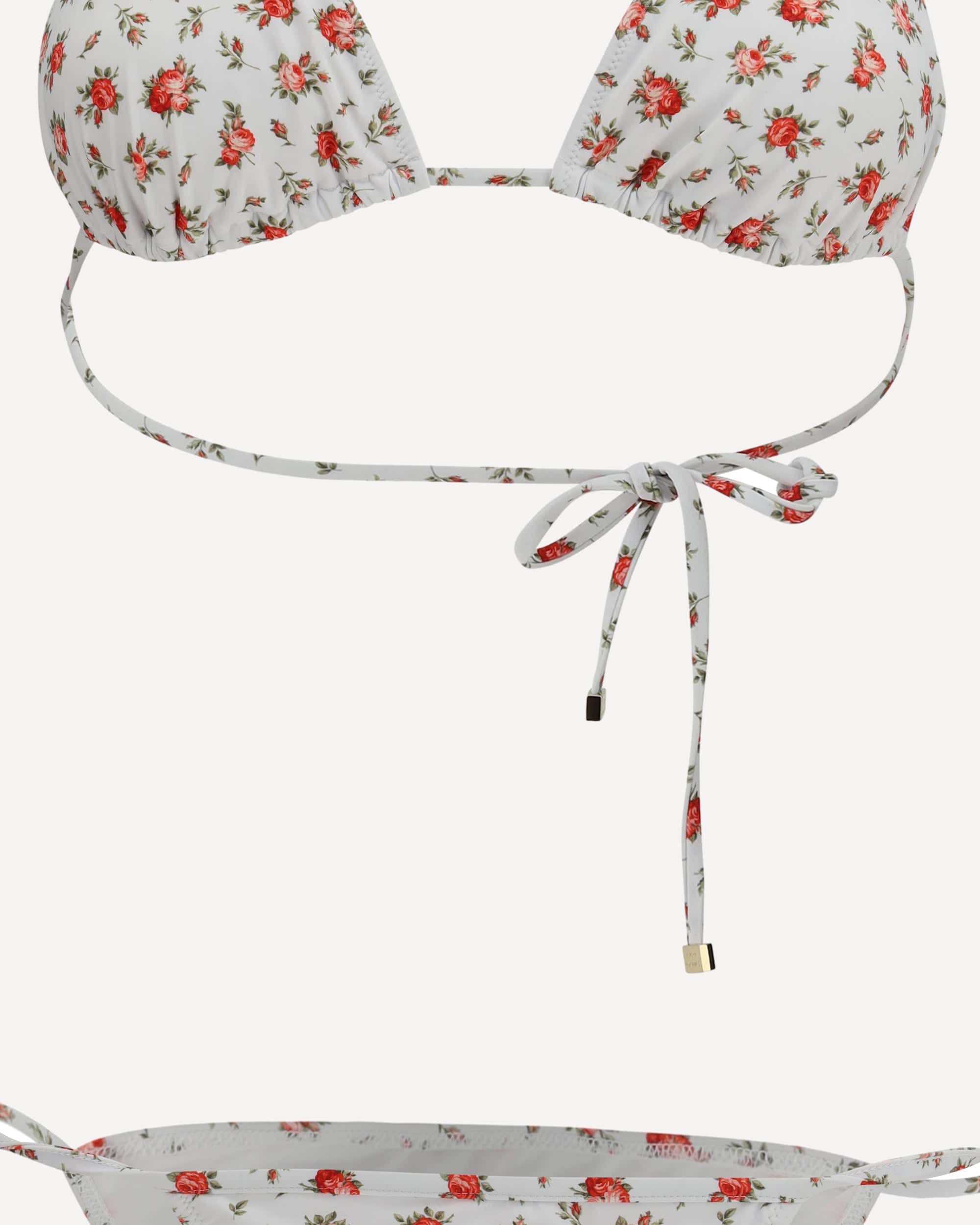 Dolce & Gabbana Triangle Bikini With Roselline Print