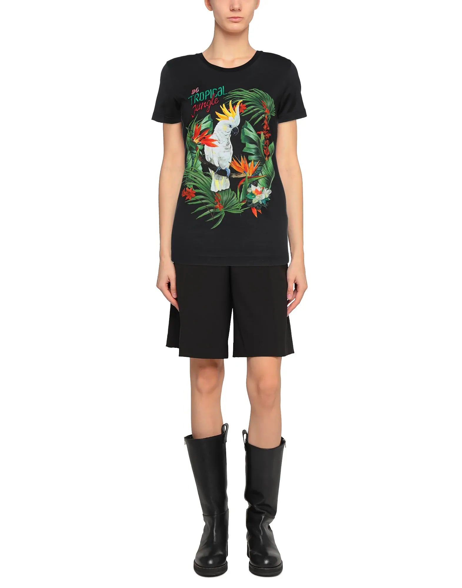 Dolce & Gabbana Tropical Jungle Cockatoo Print T-Shirt - alternate view