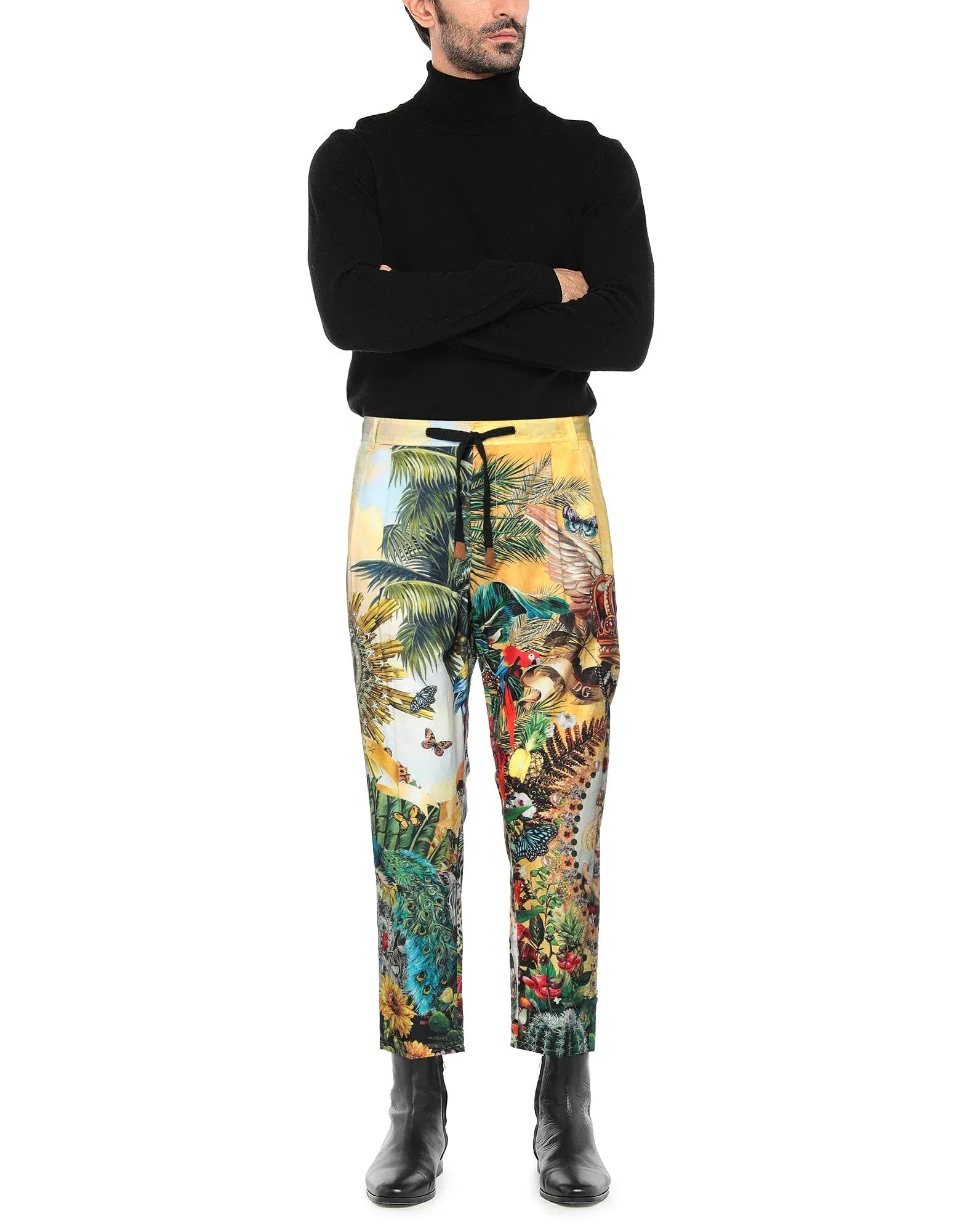 Dolce & Gabbana Tropical King Print Trousers