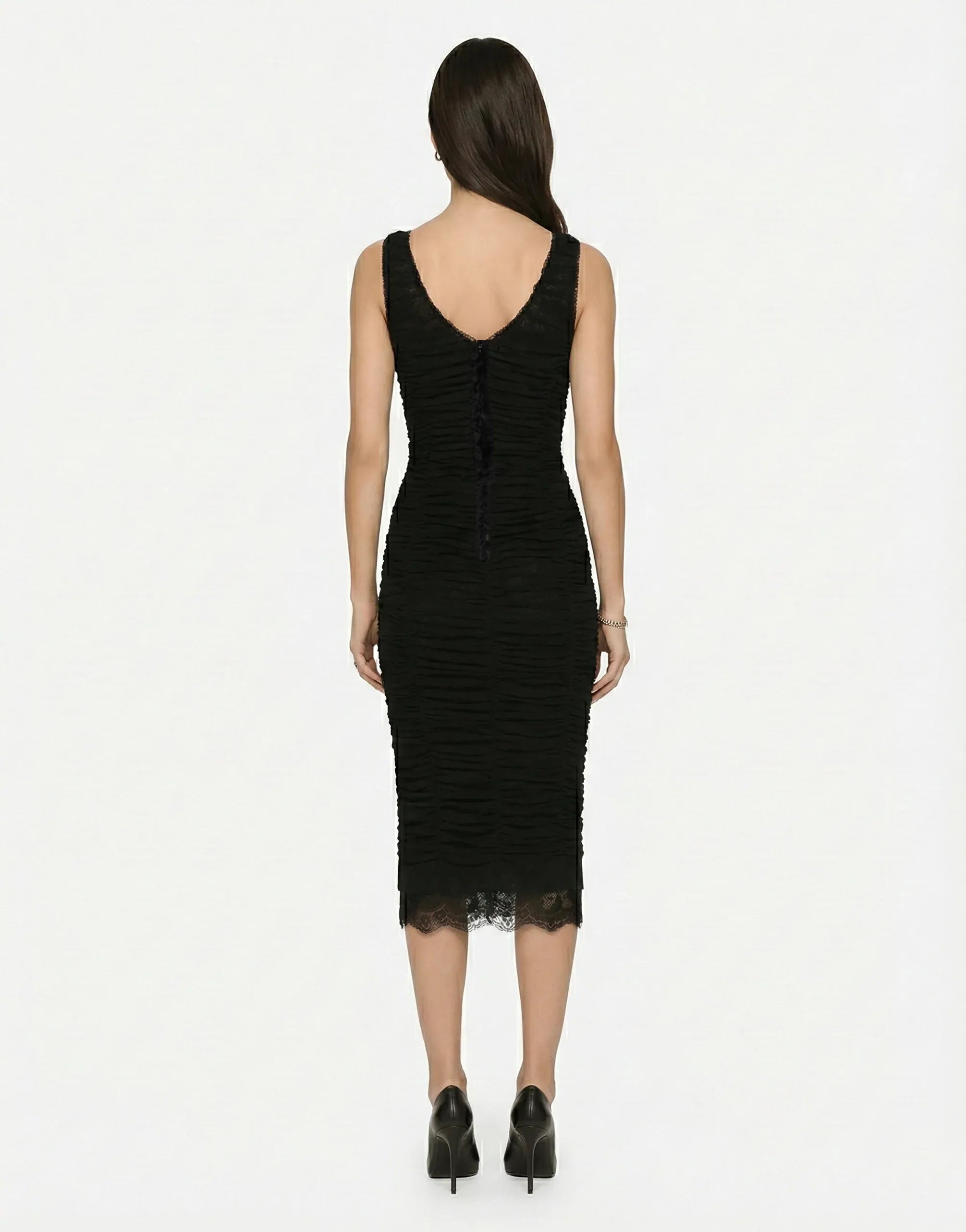 Dolce & Gabbana Tulle Calf-length Draping Dress