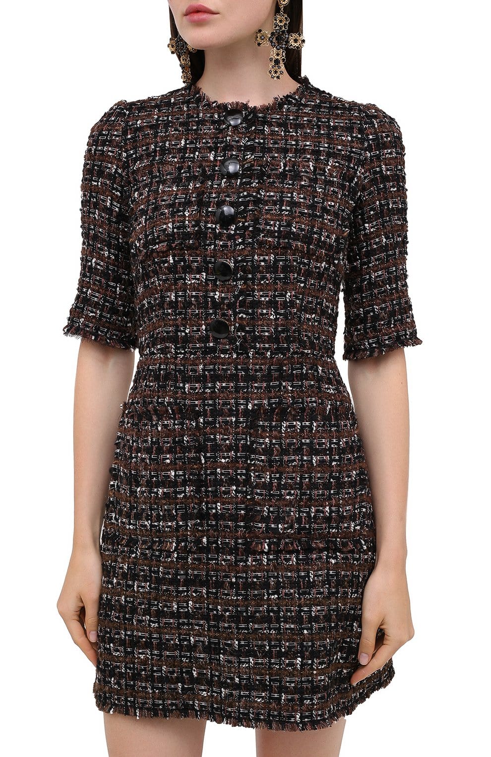 Dolce & Gabbana Tweed Bouclé Dress