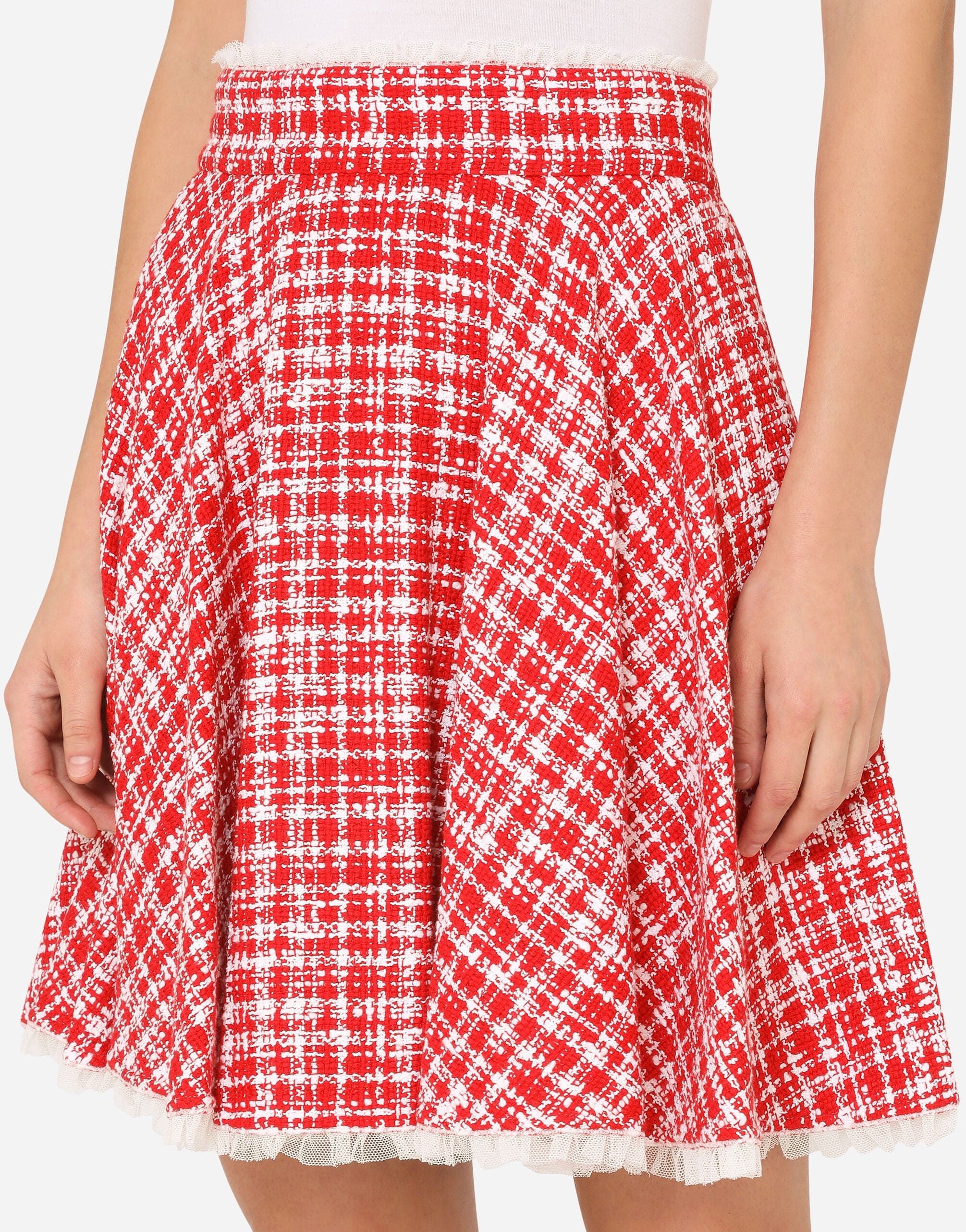 Dolce & Gabbana Tweed Circle Mini Skirt