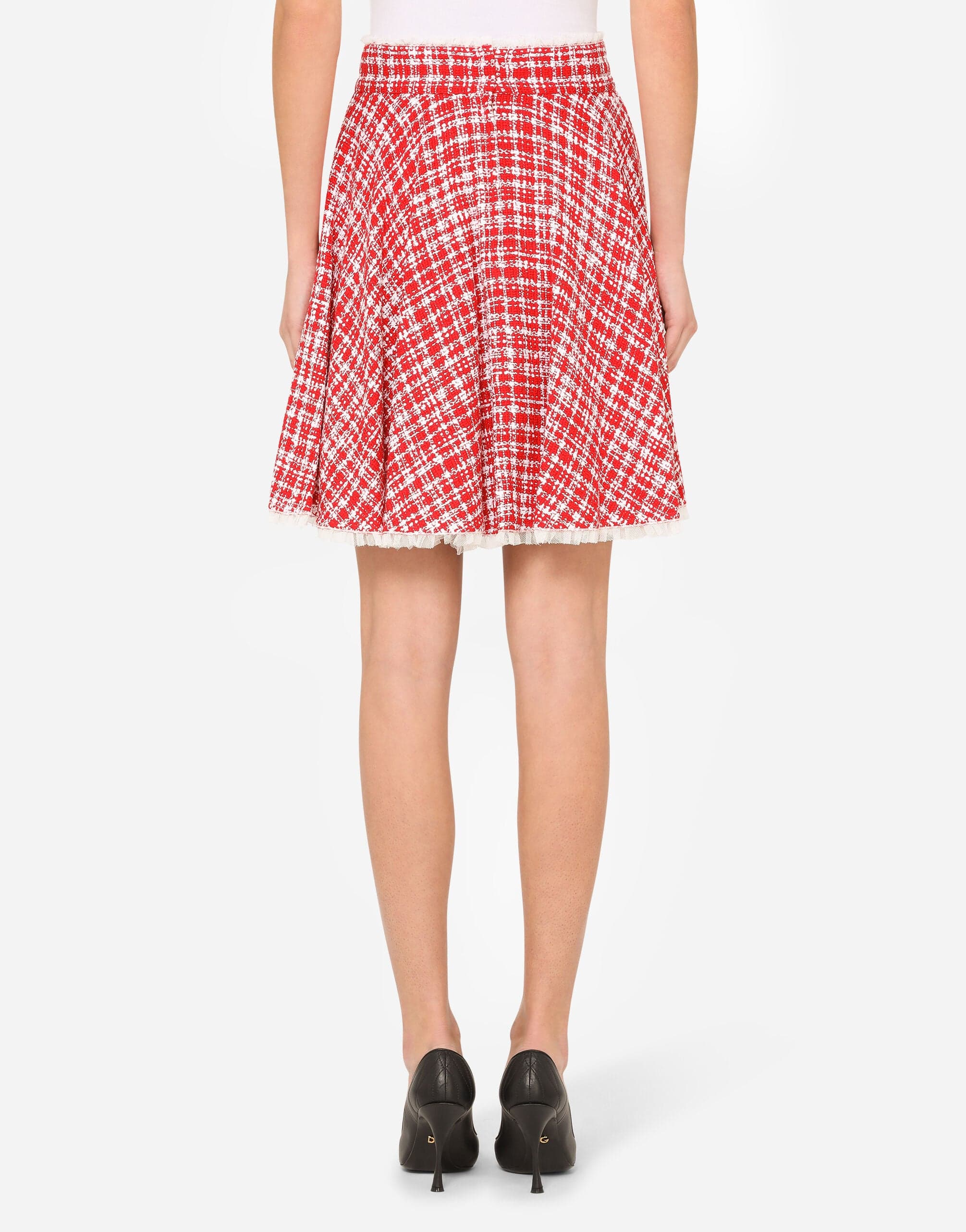 Dolce & Gabbana Tweed Circle Mini Skirt