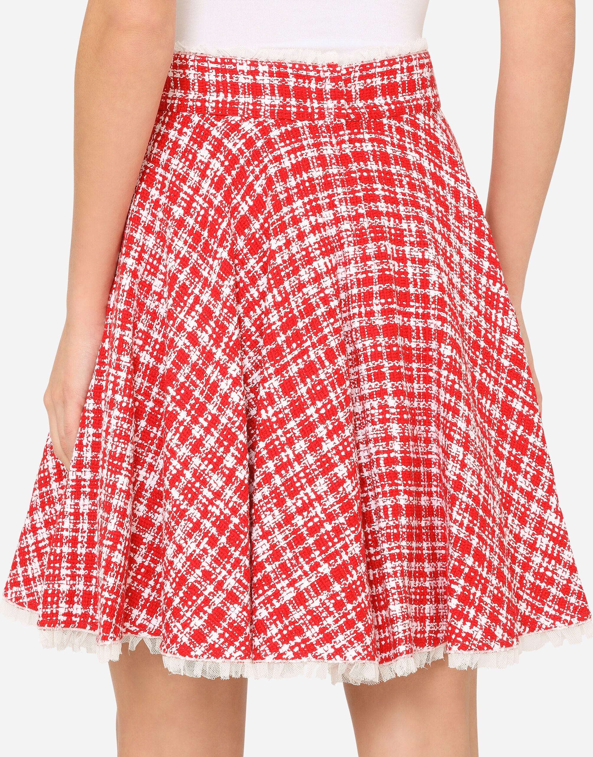 Dolce & Gabbana Tweed Circle Mini Skirt