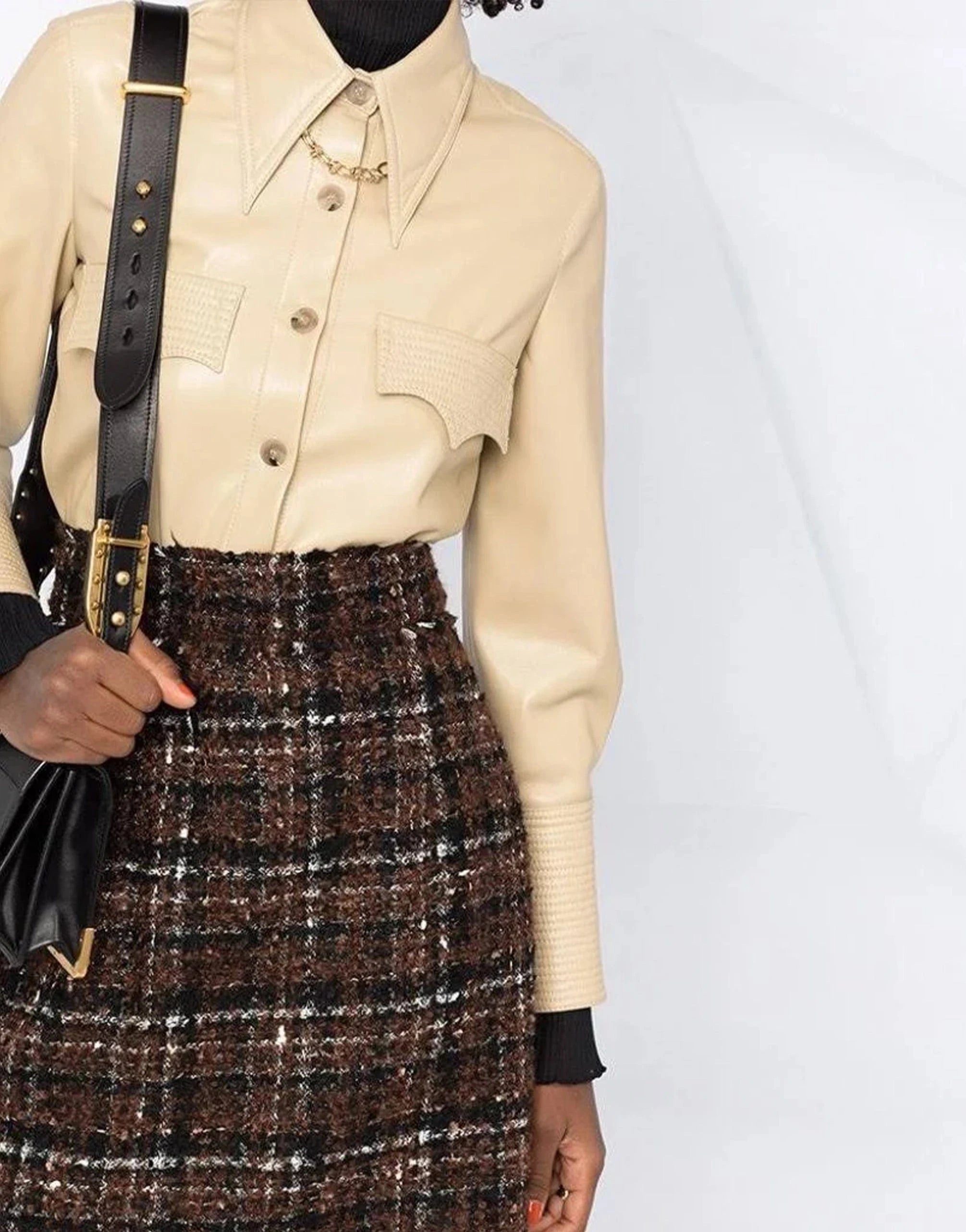 Dolce & Gabbana Tweed Pleated Mini Skirt
